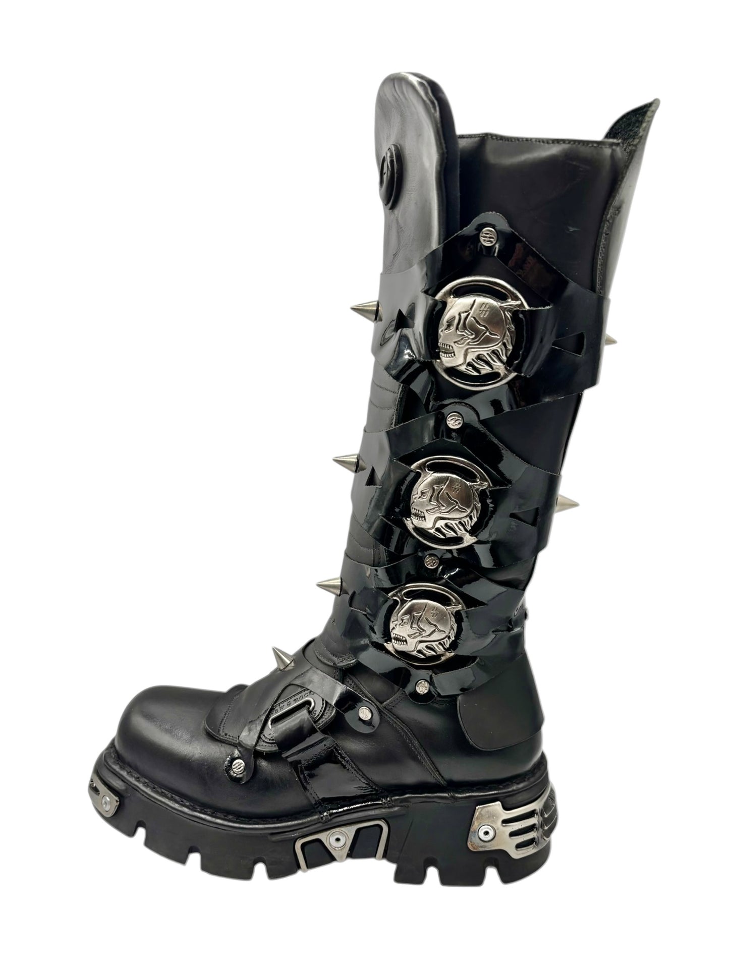 Vintage New Rock M-735-C5 knee high leather boots size 41