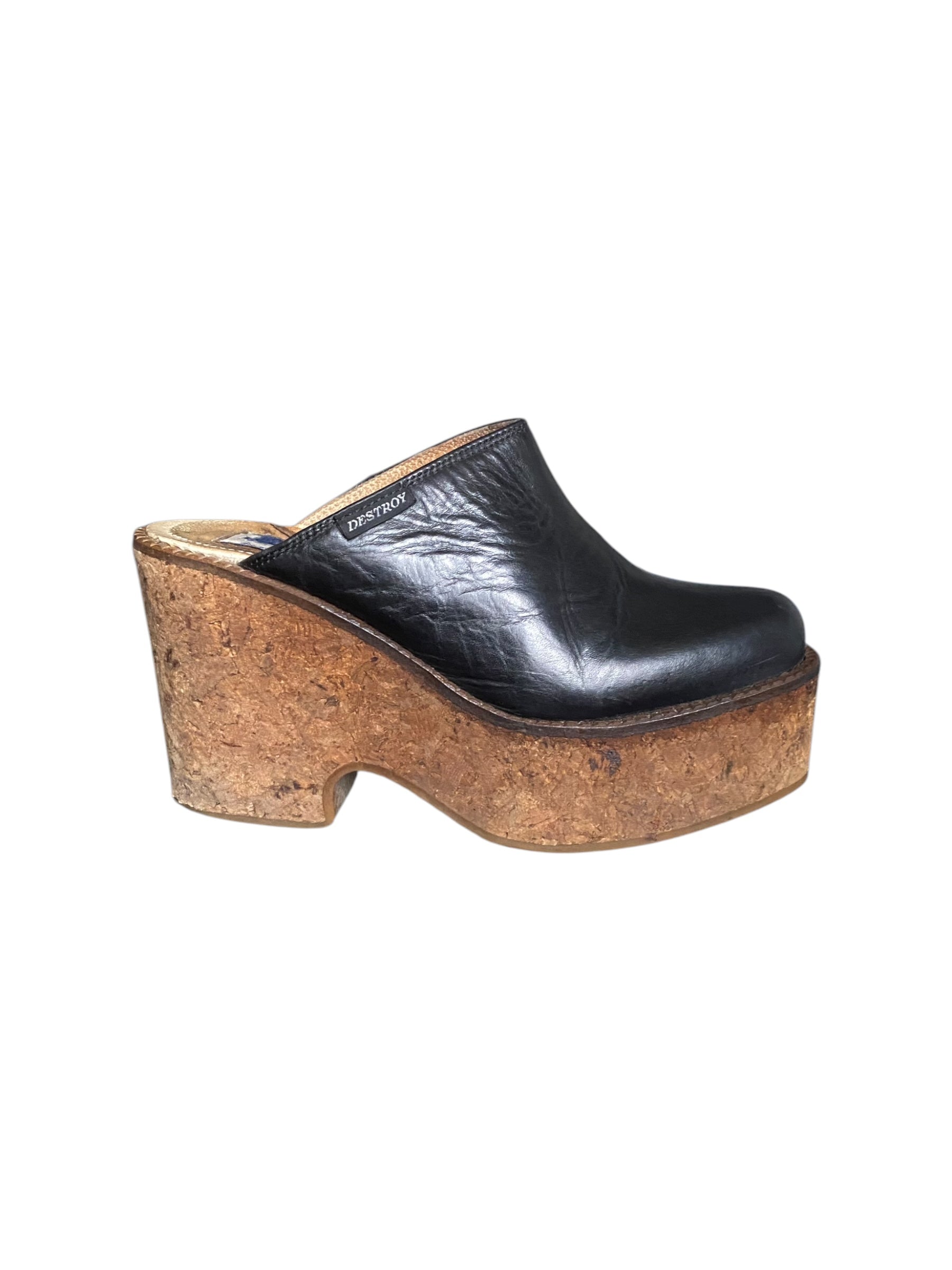 Vintage Destroy leather mules size 36