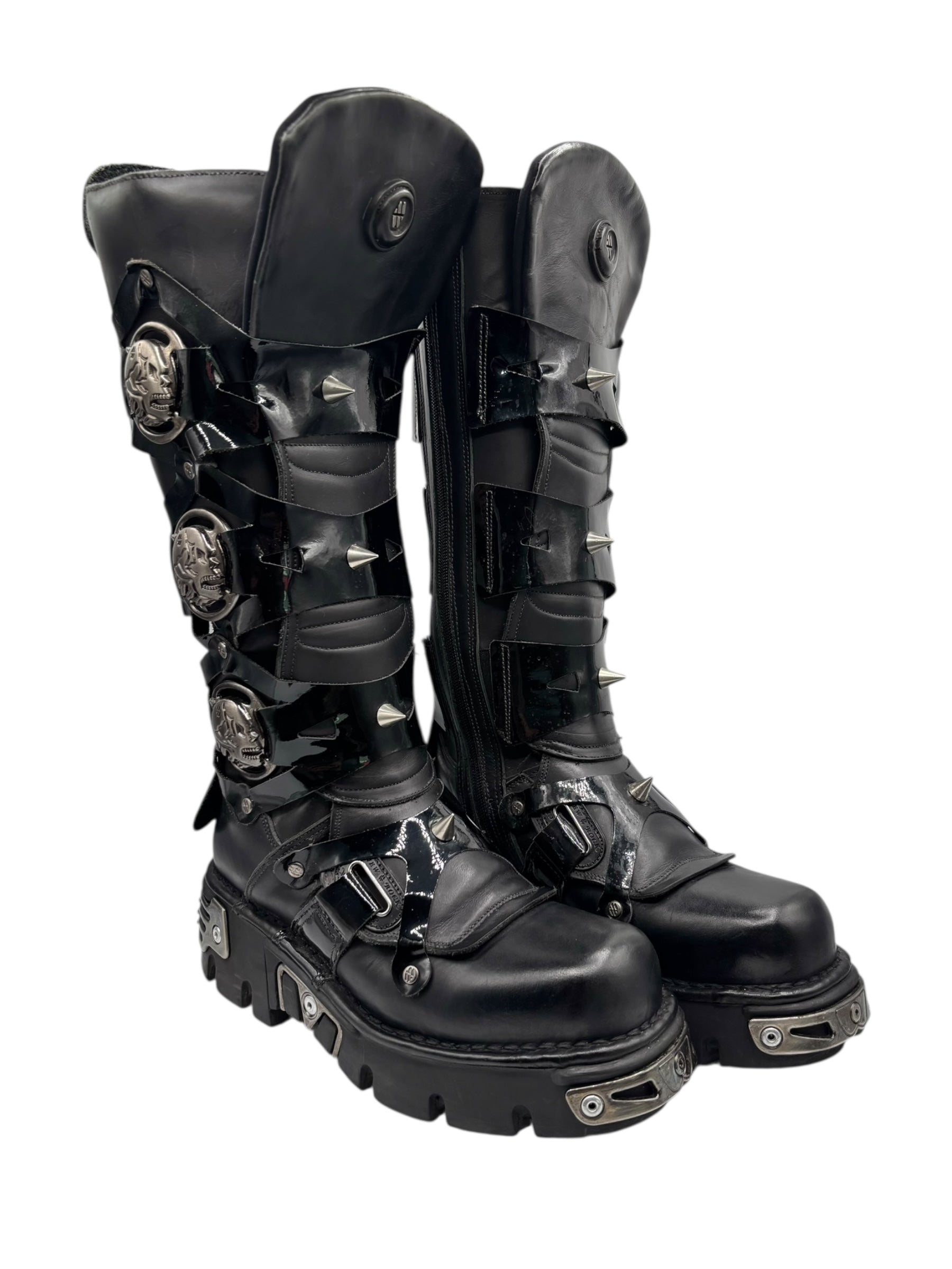 Vintage New Rock M-735-C5 knee high leather boots size 41