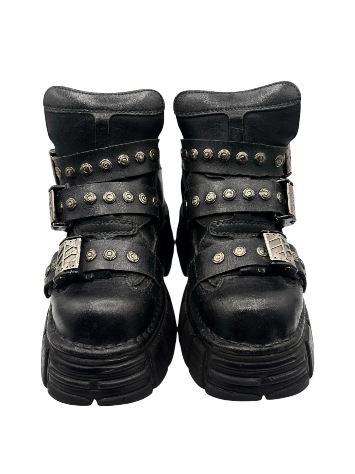 Vintage New Rock studded platform boots size 36