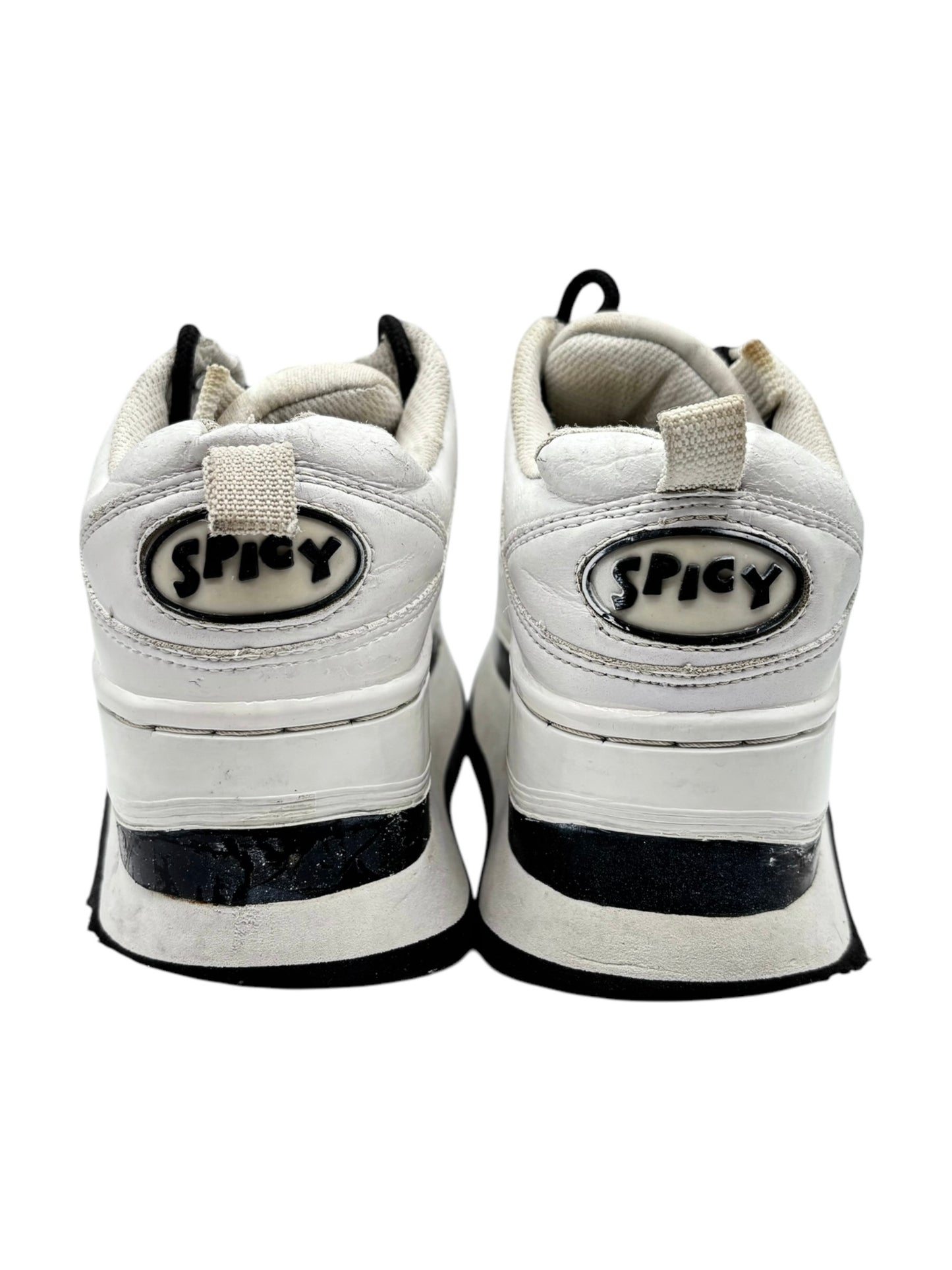 Spicy white platform boots size 36