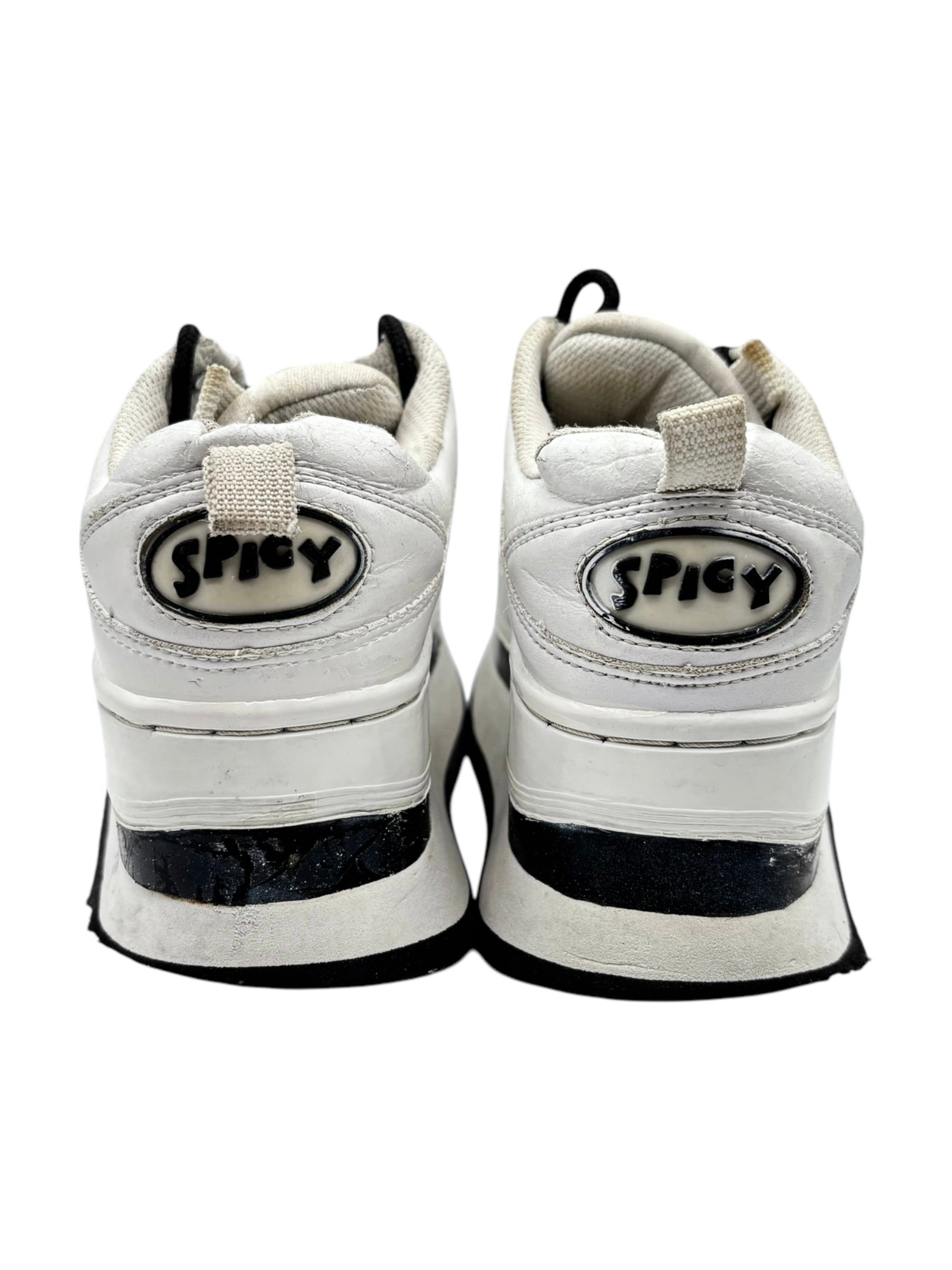 Spicy white platform boots size 36