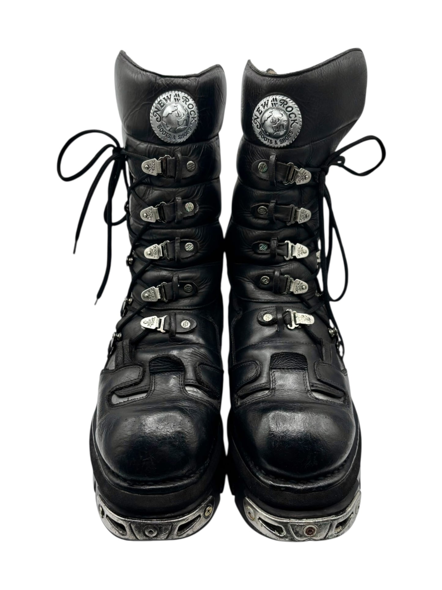 Vintage New Rock lace up reactor boots size 44