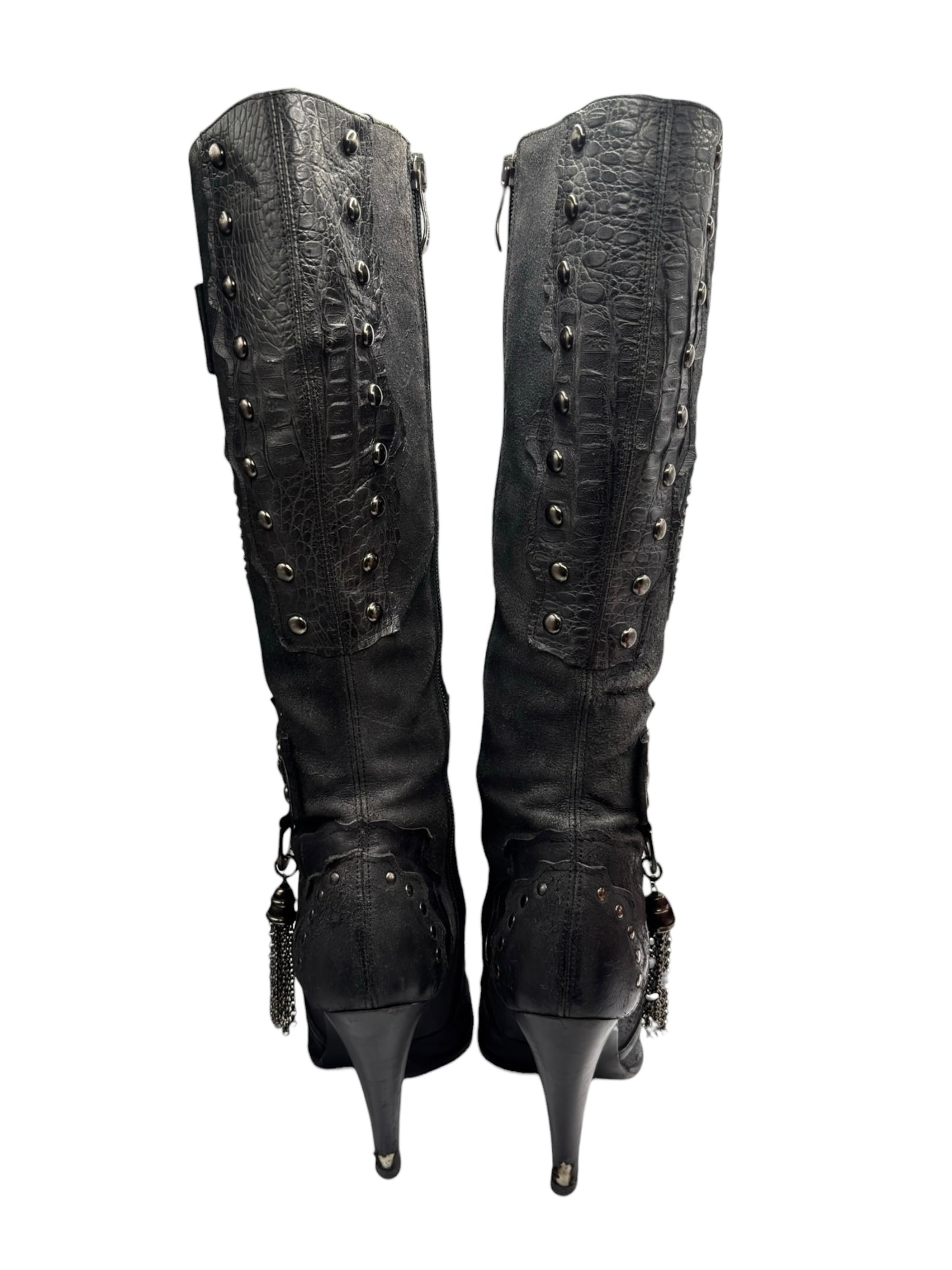 Vintage El Dantes knee high leather boots size 36