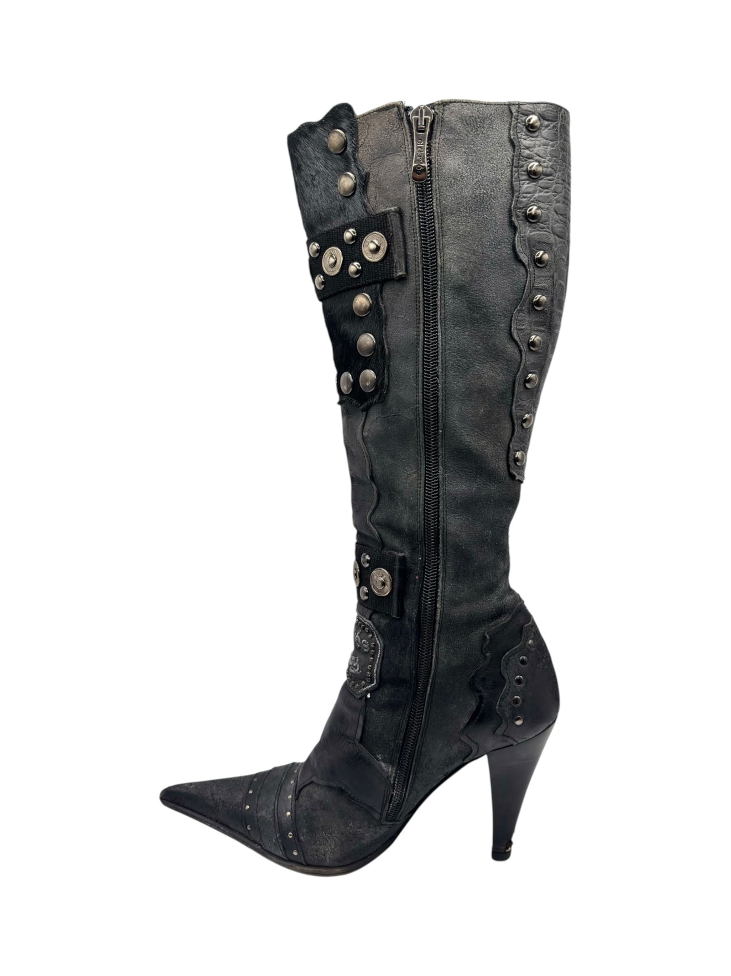Vintage El Dantes knee high leather boots size 36