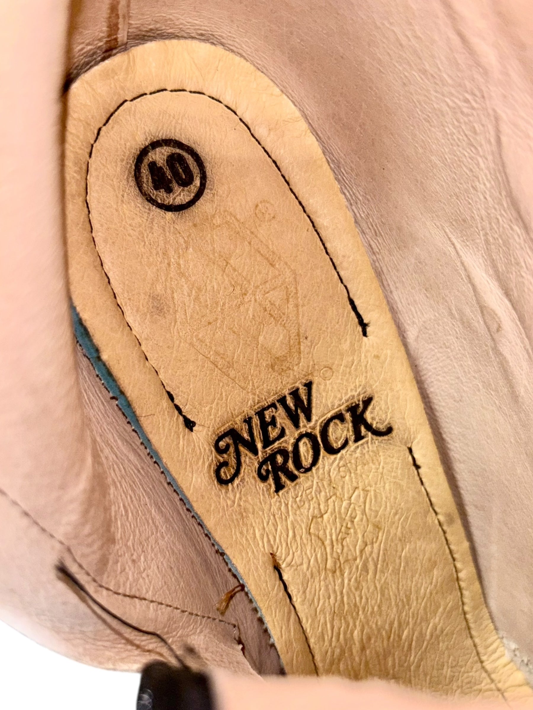 Vintage New Rock studded heels size 40