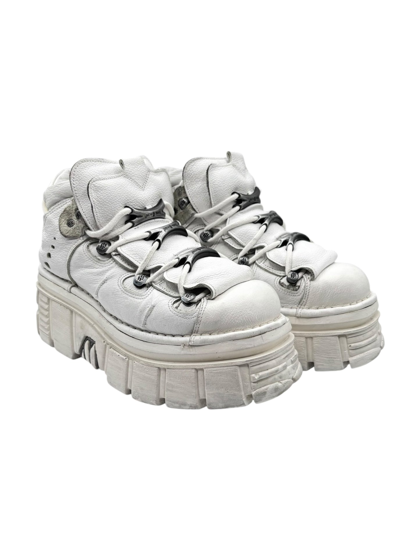 New Rock M-106 white platform boots size 43