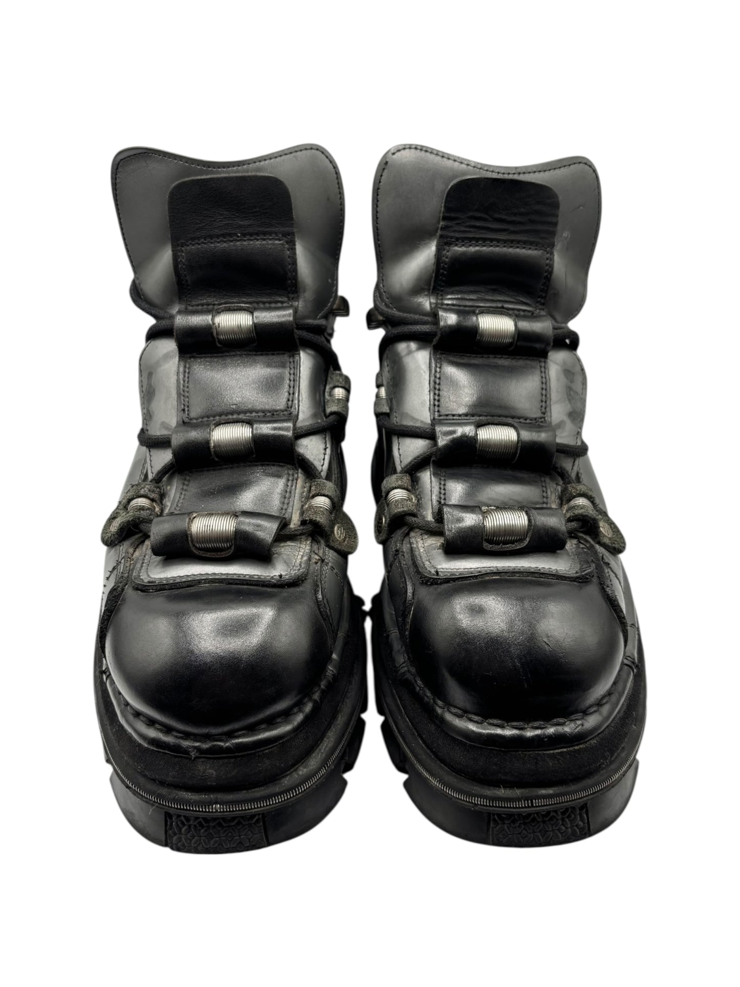 Vintage New Rock grey spring platform boots size 44