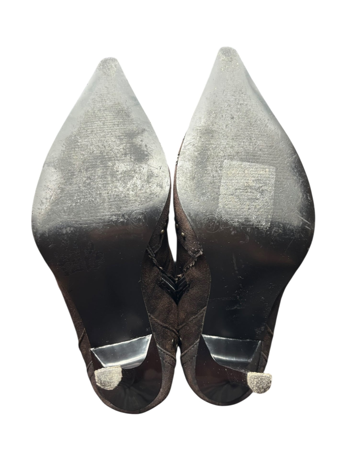 Y2k El Dantes type leather brown heels from brand Dangela size 37