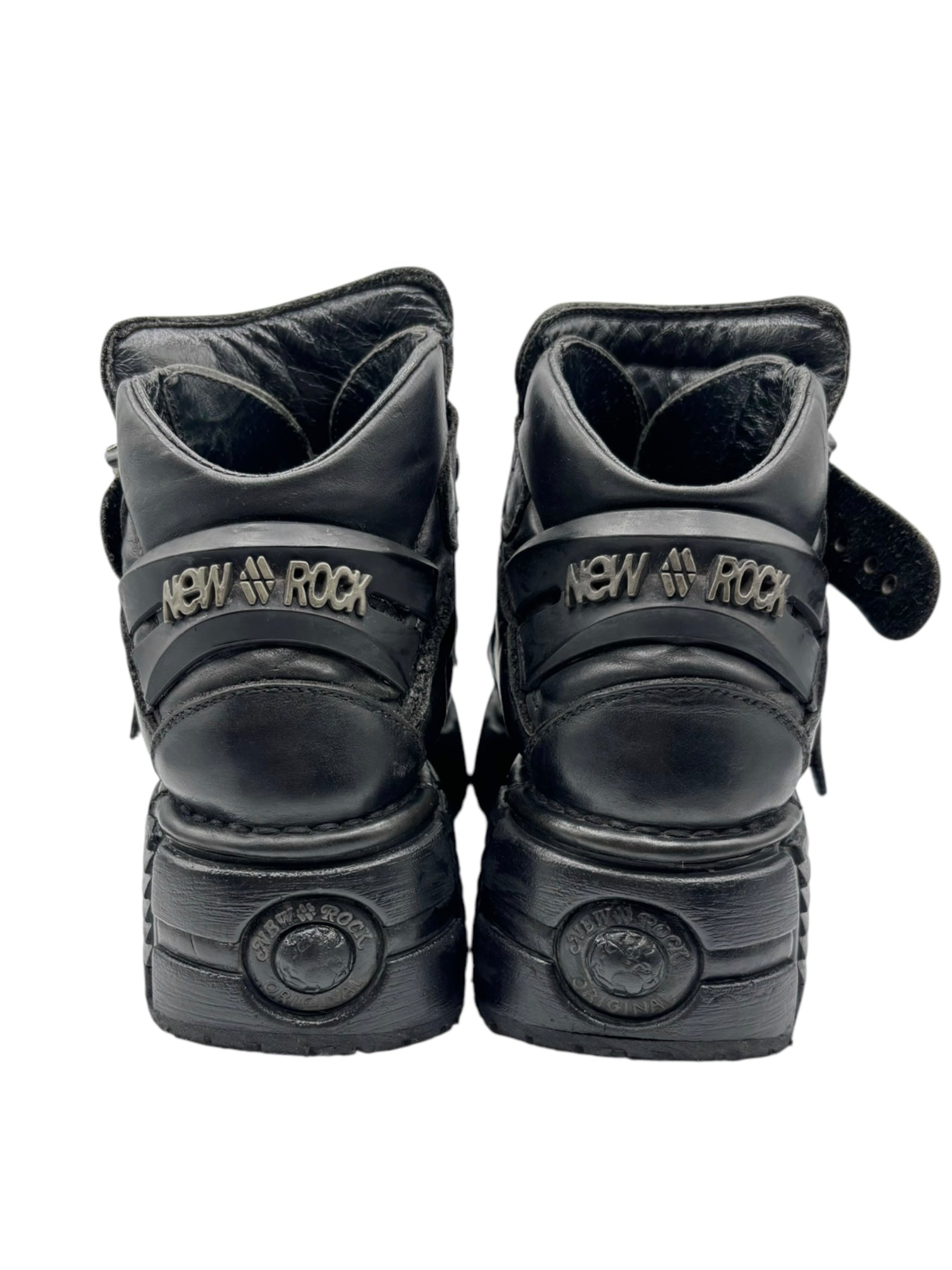 Vintage New Rock studded platform boots size 38