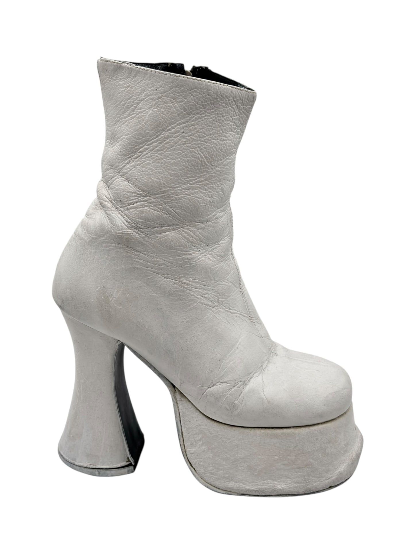 Vintage SHOCK white platform boots size 36