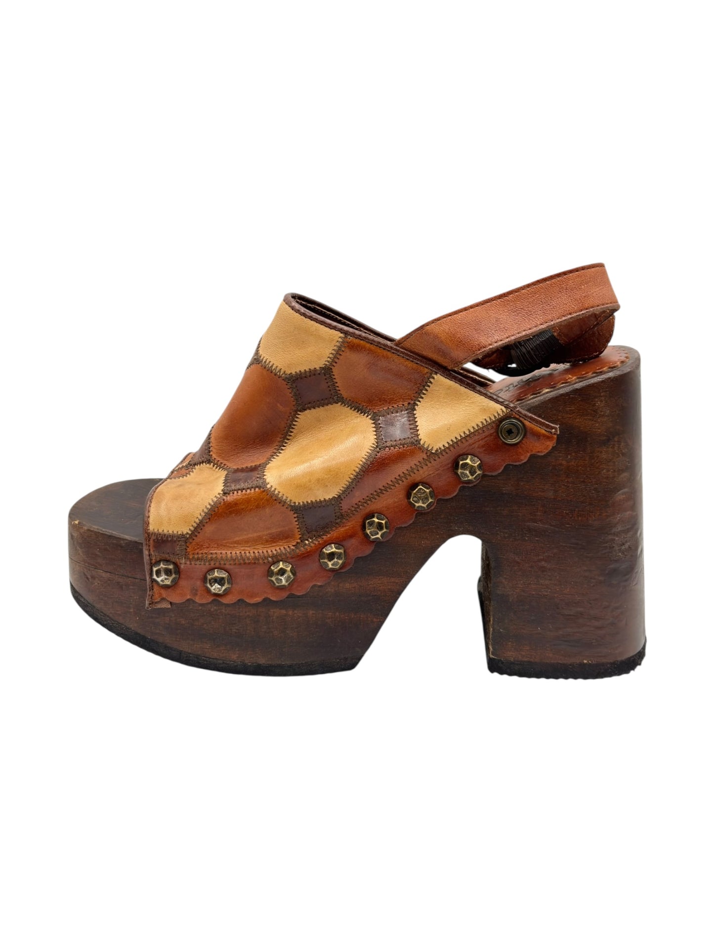 Vintage El Dantes block platform sandals size 38