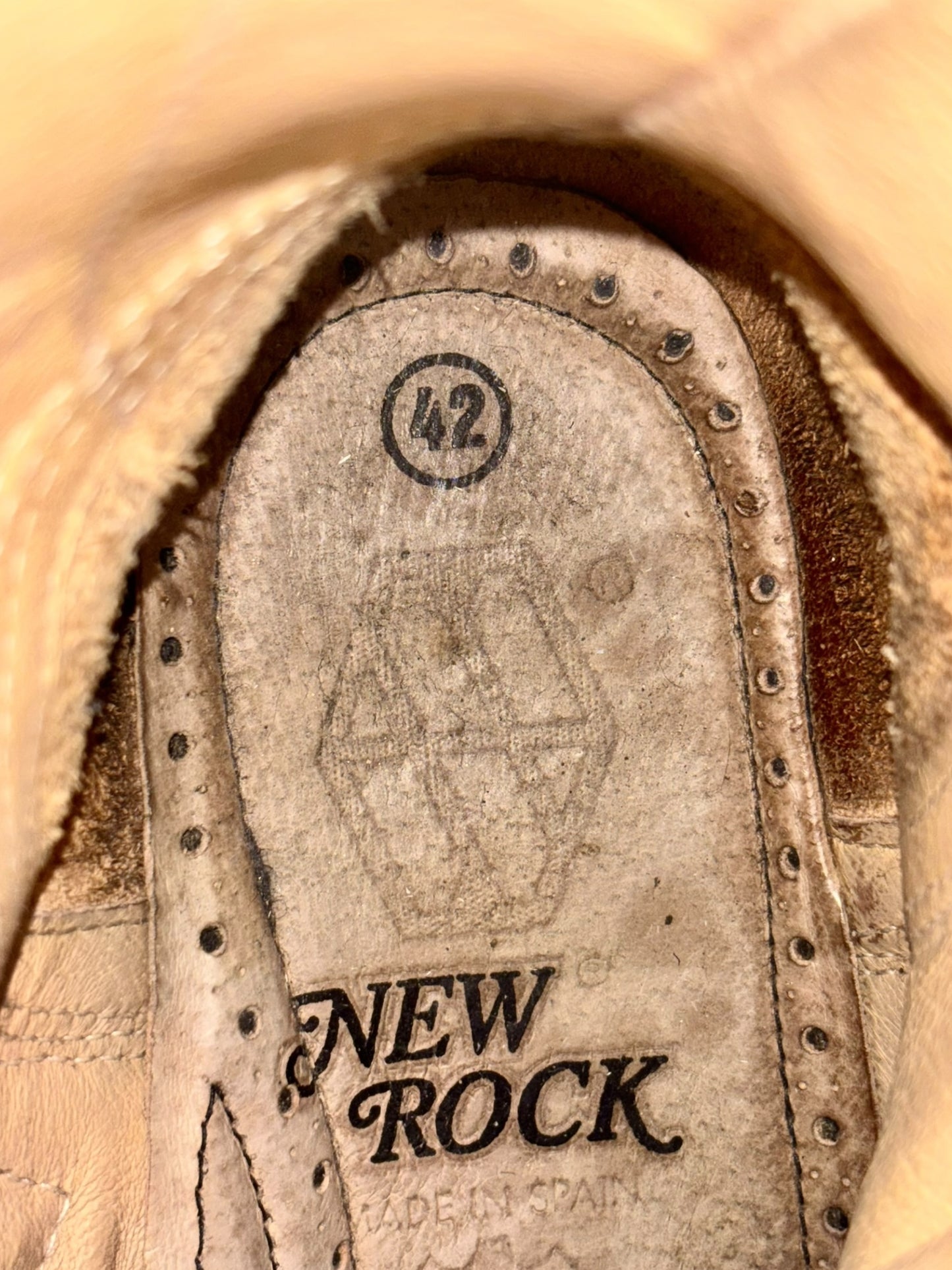 Vintage New Rock grey flame trailer platform boots size 42