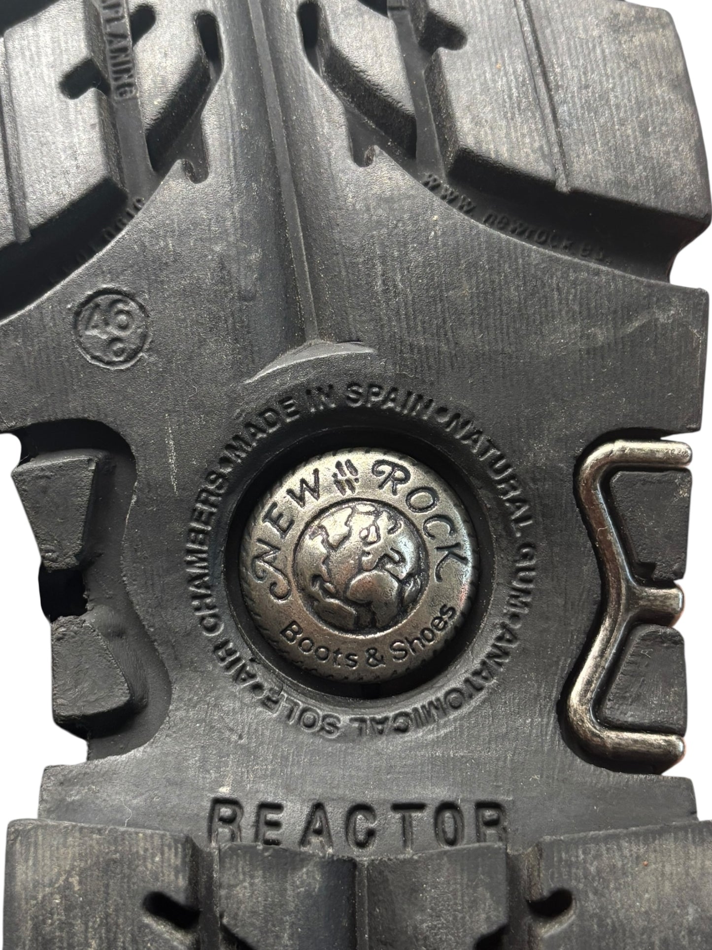 Vintage New Rock knee high leather cross boots size 46