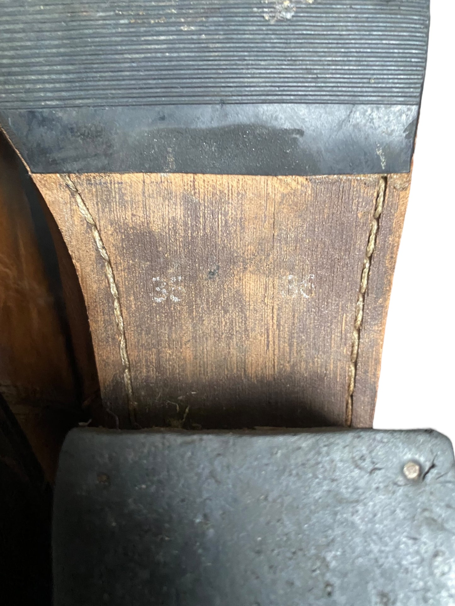 Vintage Destroy block platform leather boots size 36