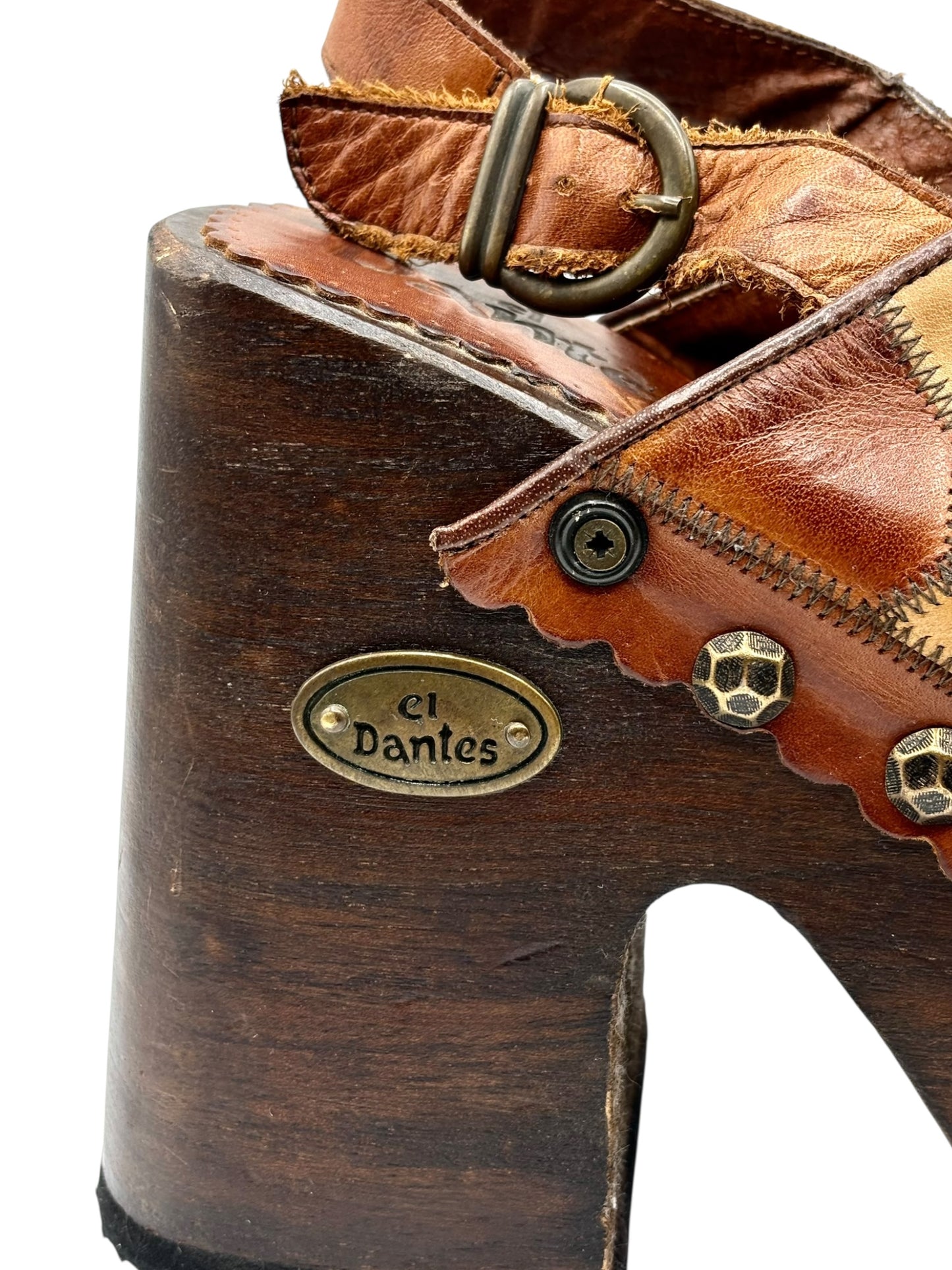 Vintage El Dantes block platform sandals size 38