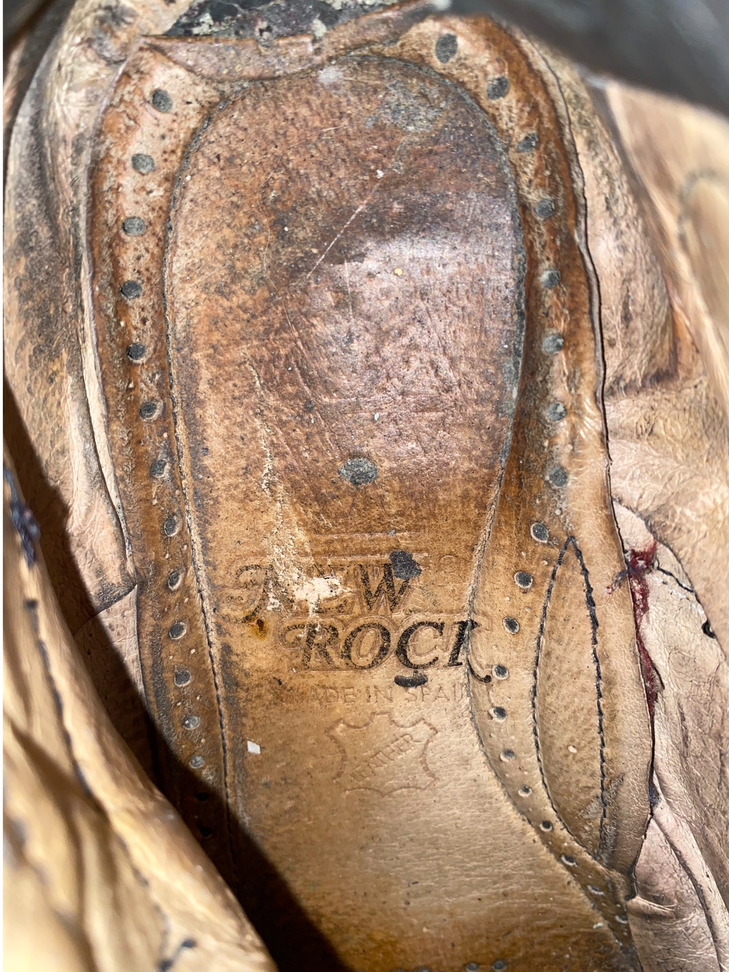 RARE vintage New Rock spiked techno platform boots size 41