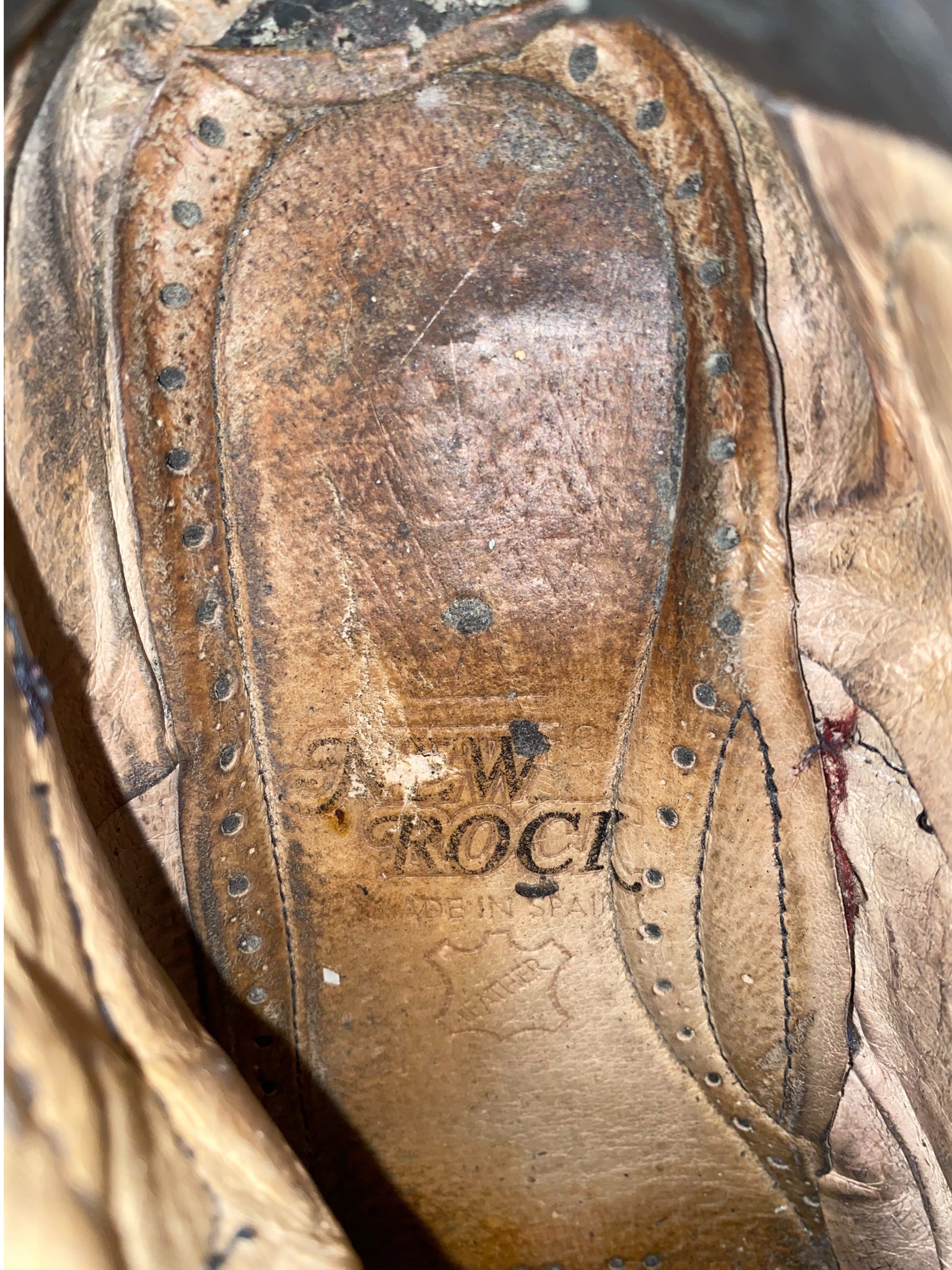 RARE vintage New Rock spiked techno platform boots size 41