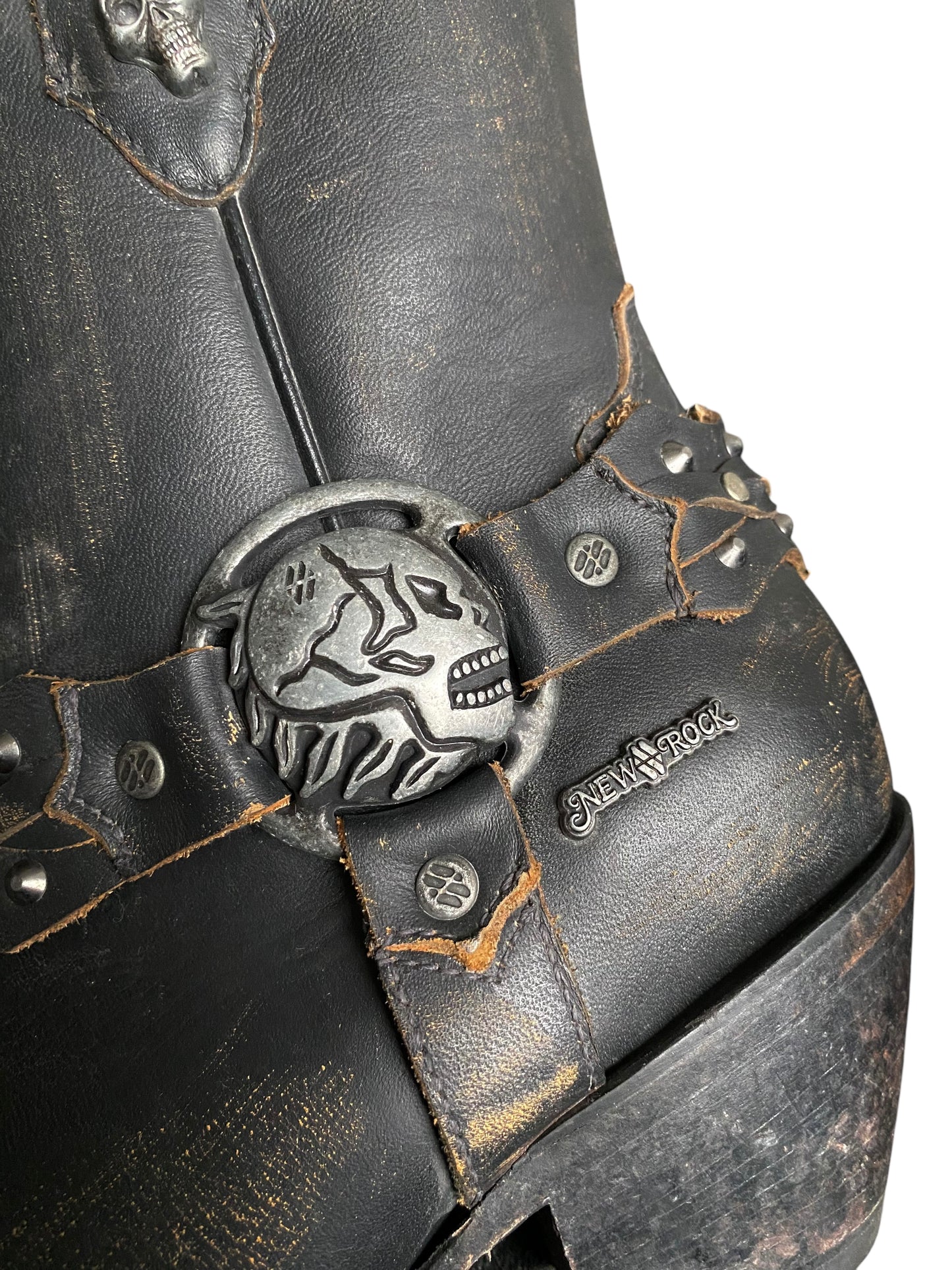 New Rock leather cowboy boots size 38