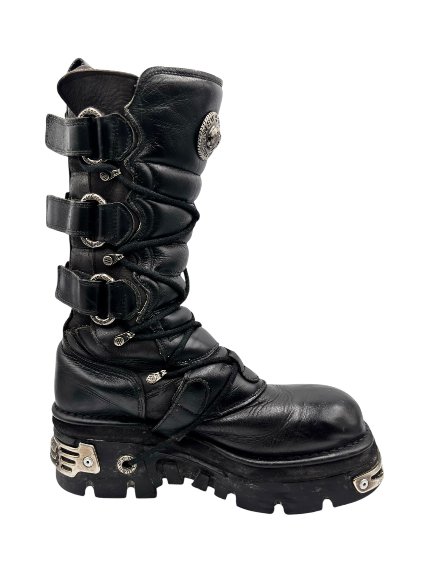 Vintage New Rock knee high reactor boots size 45