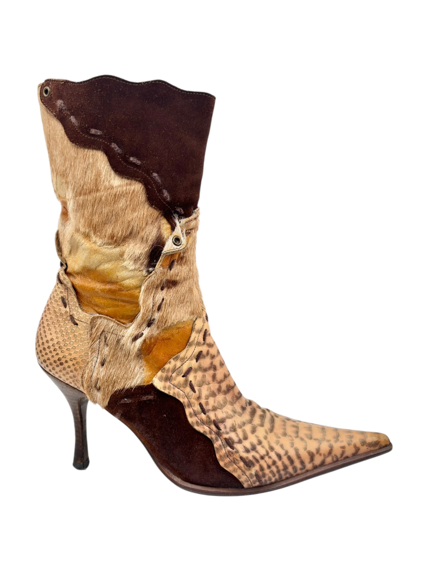 Vintage El Dantes snake patter heels size 39