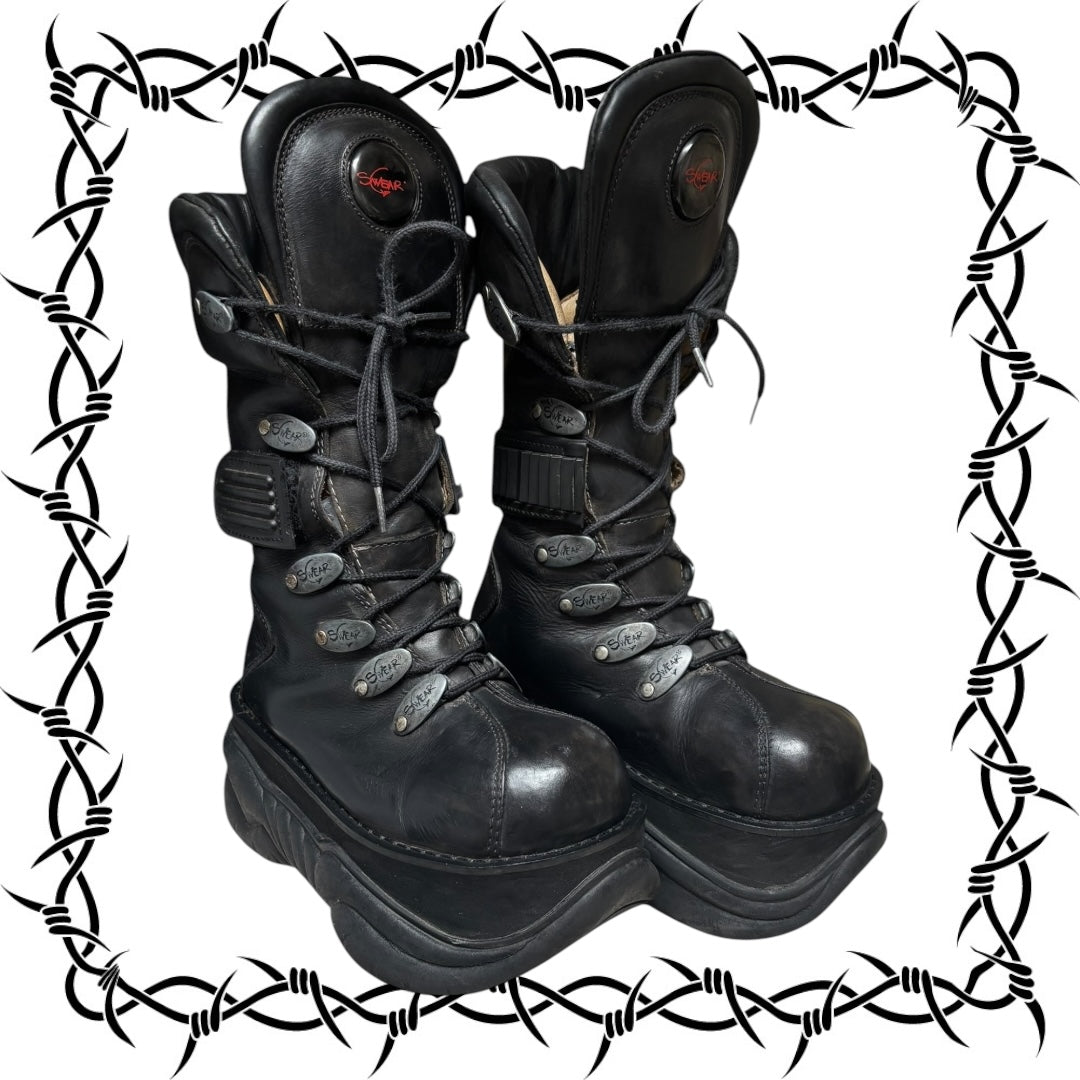 Vintage 90s Swear London alternative platform boots size 37