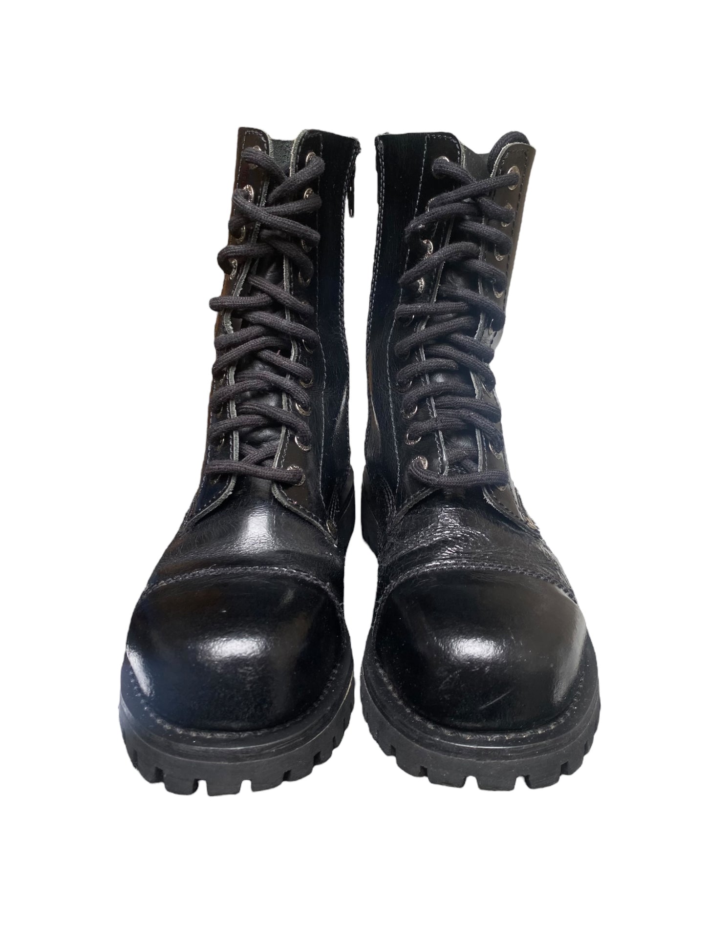 New Rock black leather boots size 37