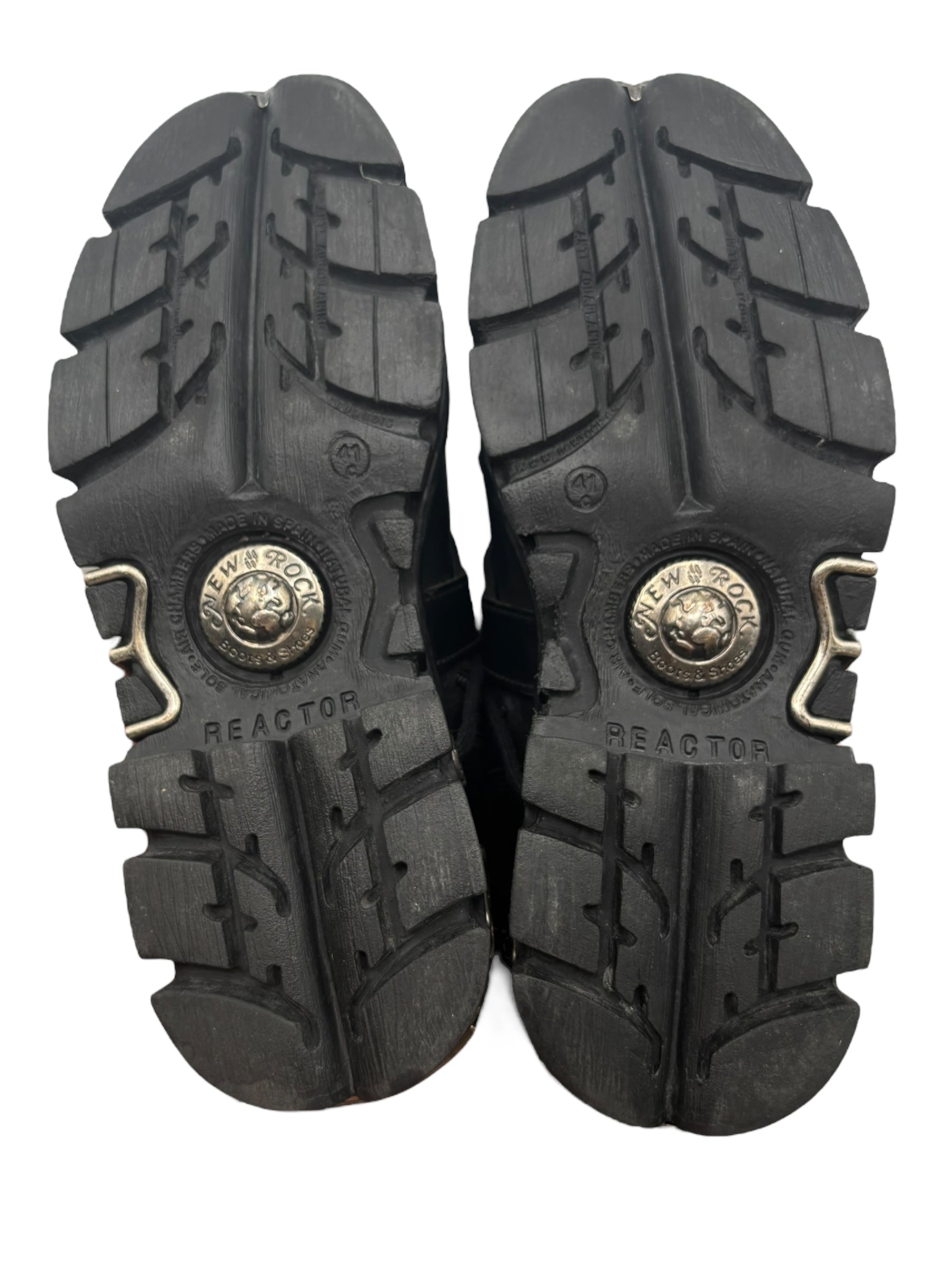 Vintage New Rock knee high leather cross boots size 41