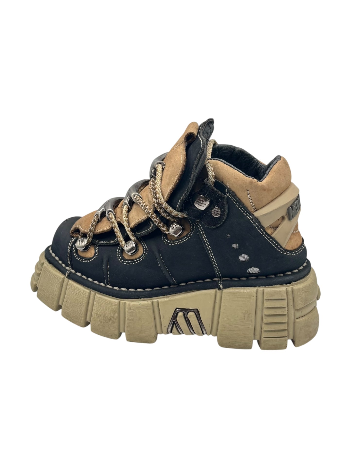 New Rock M-106 brown/black color platform boots size 36