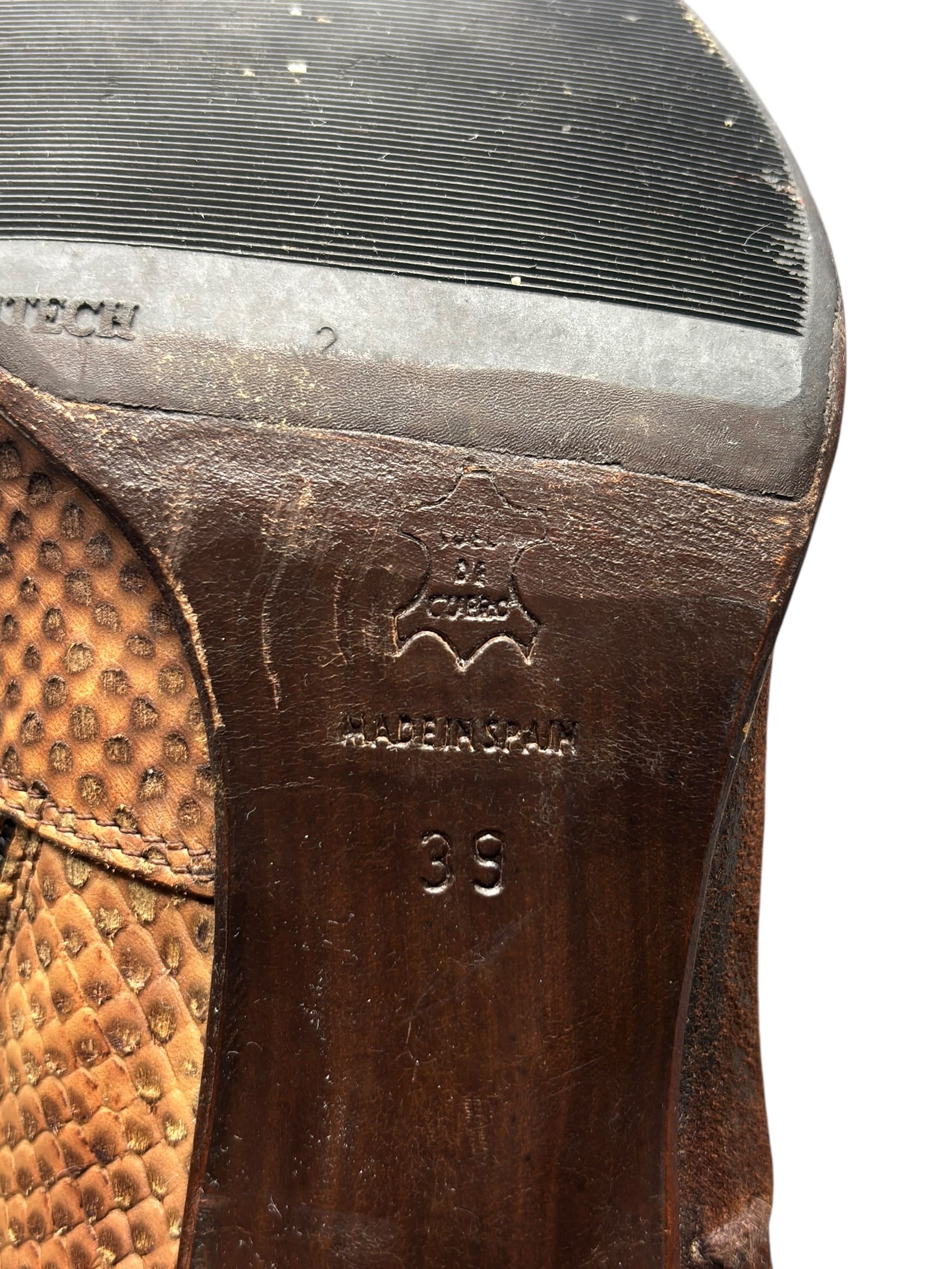 Vintage El Dantes snake patter heels size 39