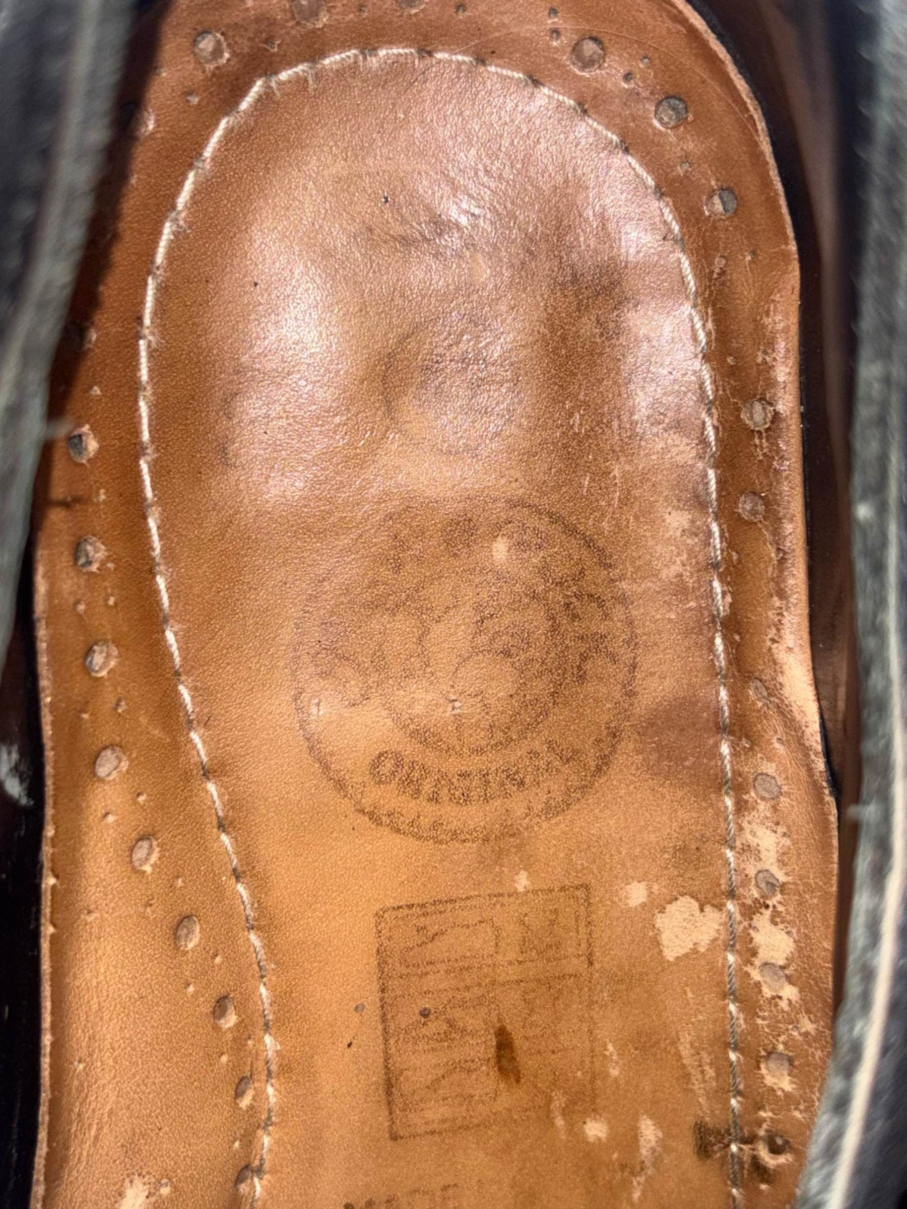 Vintage New Rock leather raised-heel buckle boots size 45