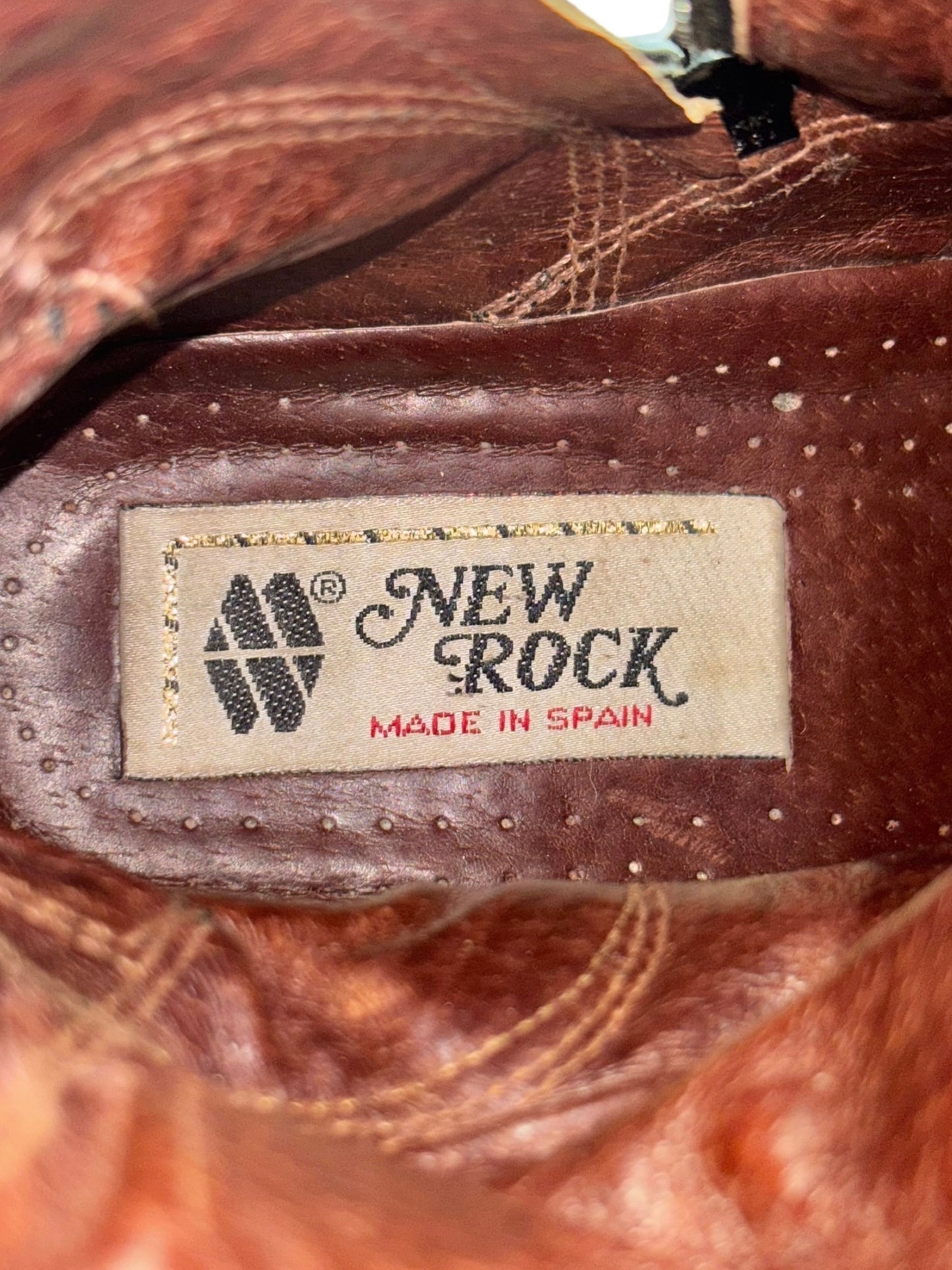 Vintage 90s New Rock flame neptuno platform boots size 38