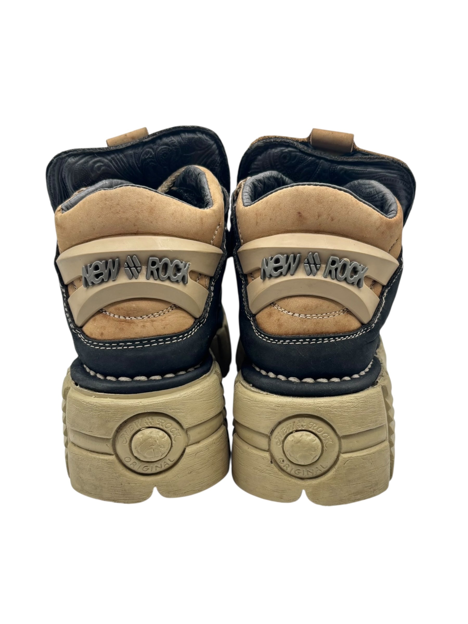 New Rock M-106 brown/black color platform boots size 36