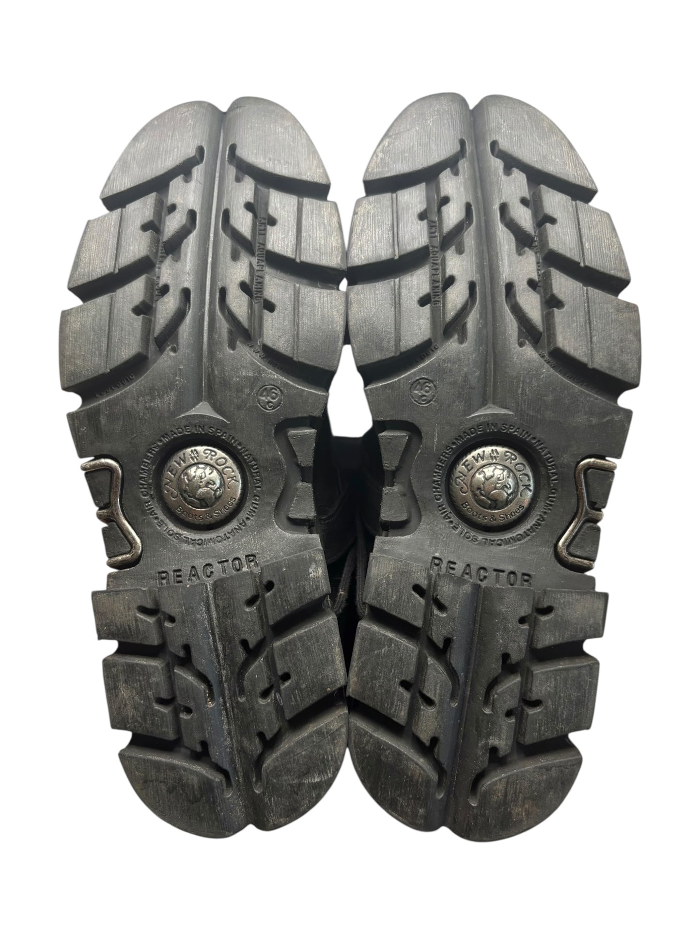 Vintage New Rock knee high leather cross boots size 46