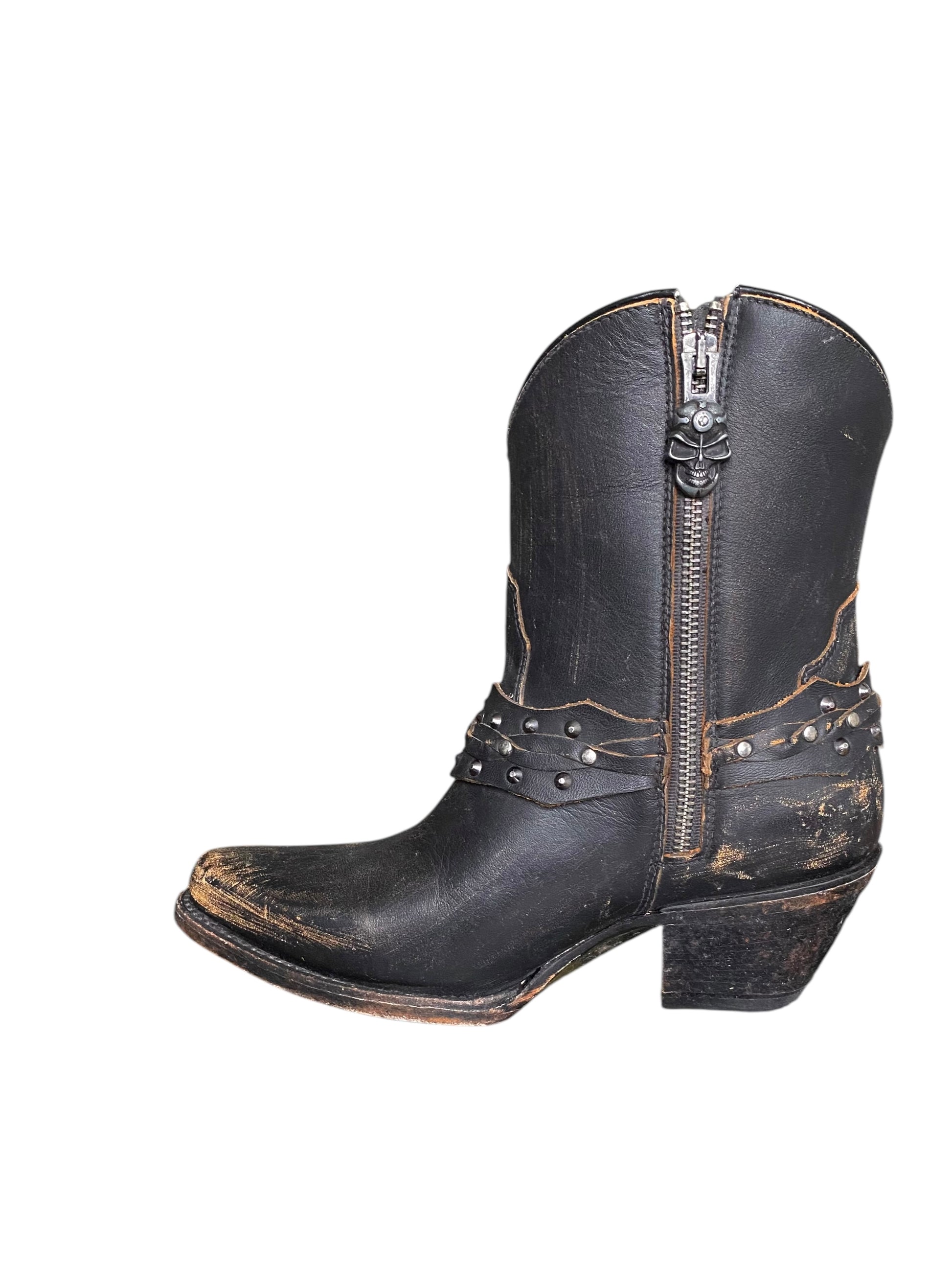 New Rock leather cowboy boots size 38