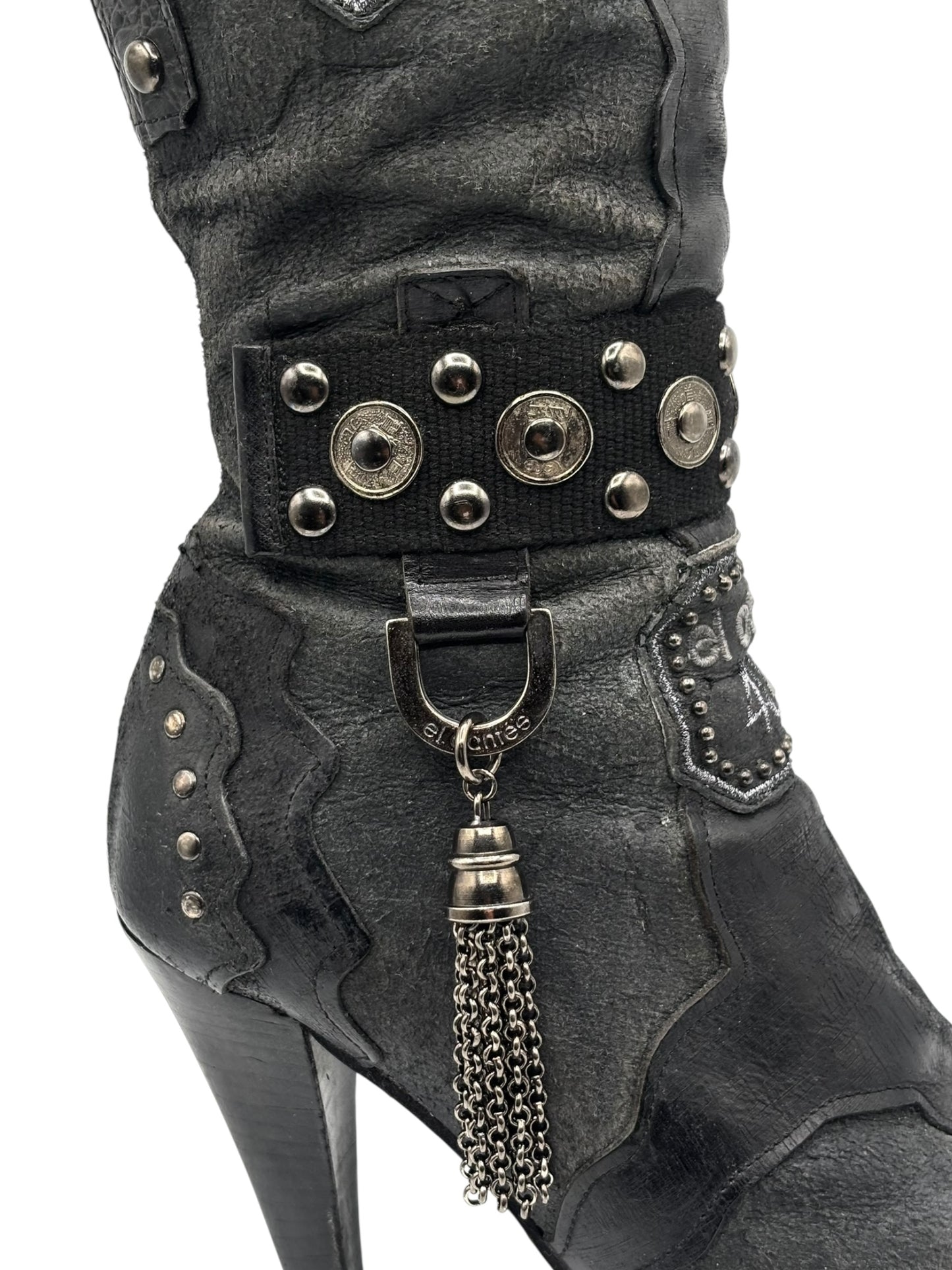 Vintage El Dantes knee high leather boots size 36