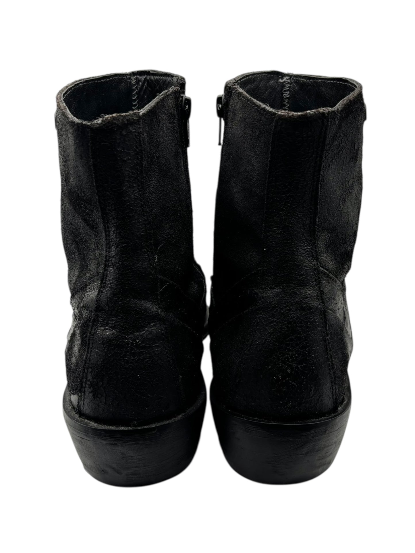 Vintage New Rock sauron black leather cowboy boots size 45