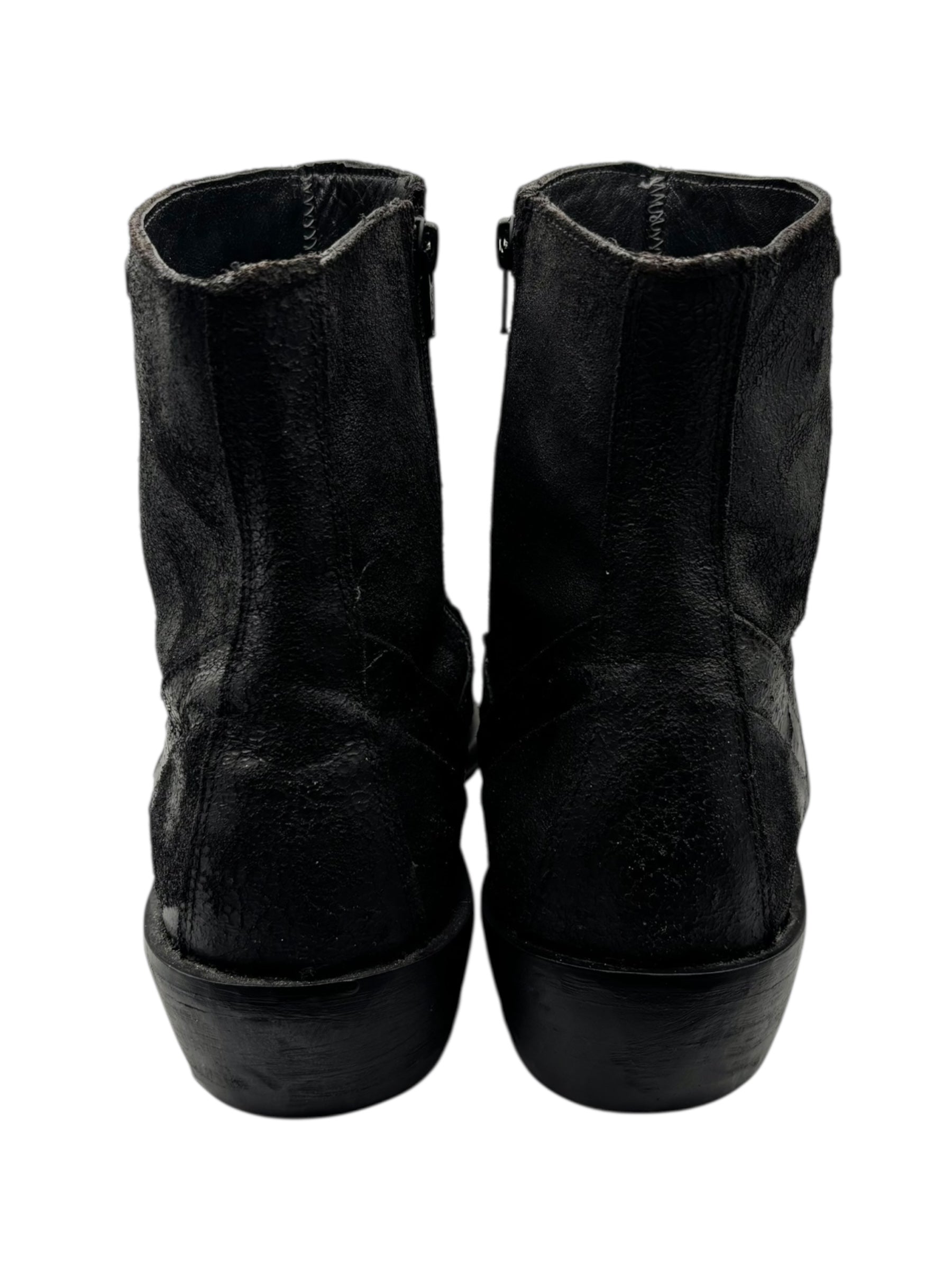 Vintage New Rock sauron black leather cowboy boots size 45