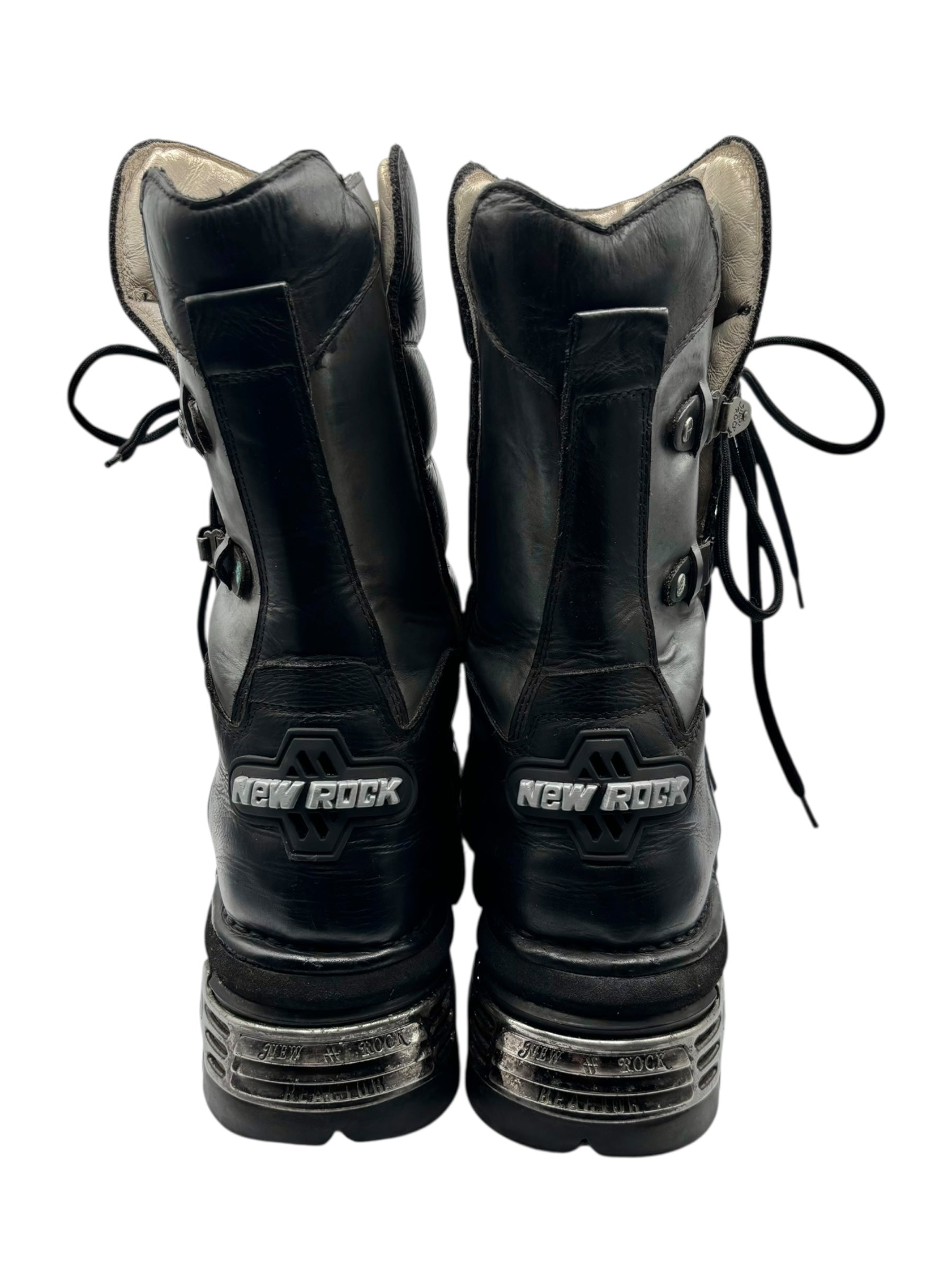 Vintage New Rock lace up reactor boots size 44