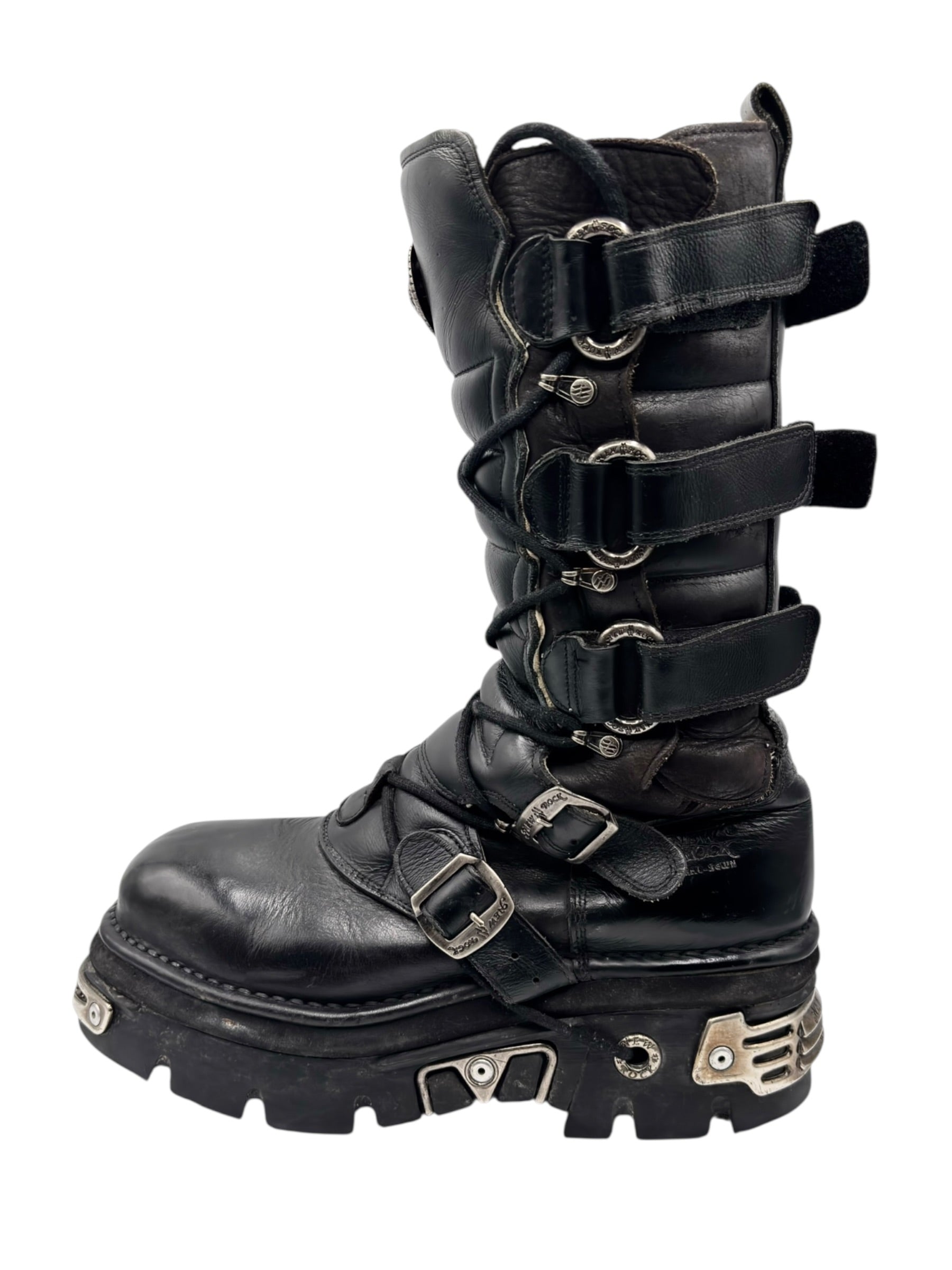 Vintage New Rock knee high reactor boots size 45