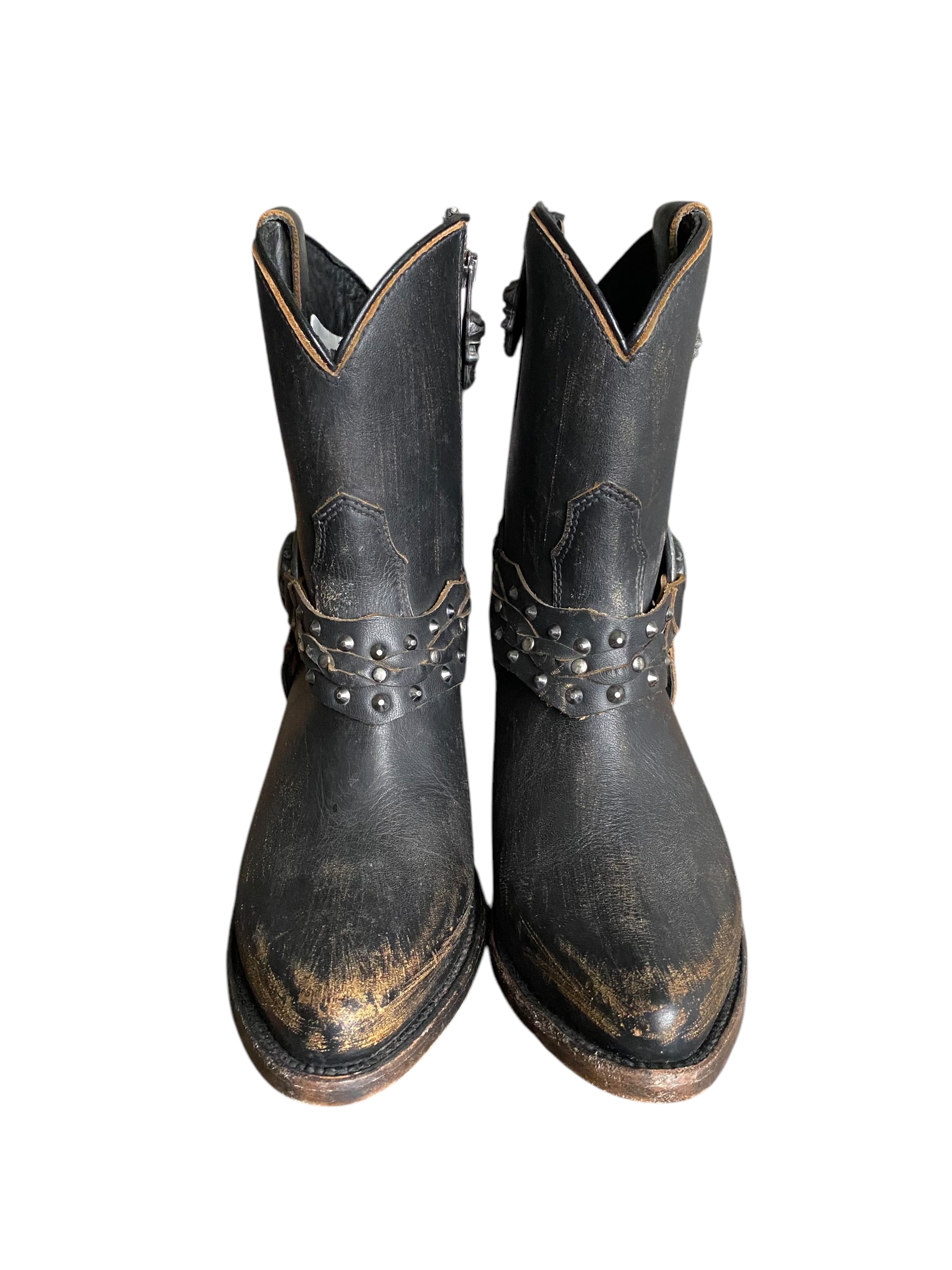 New Rock leather cowboy boots size 38