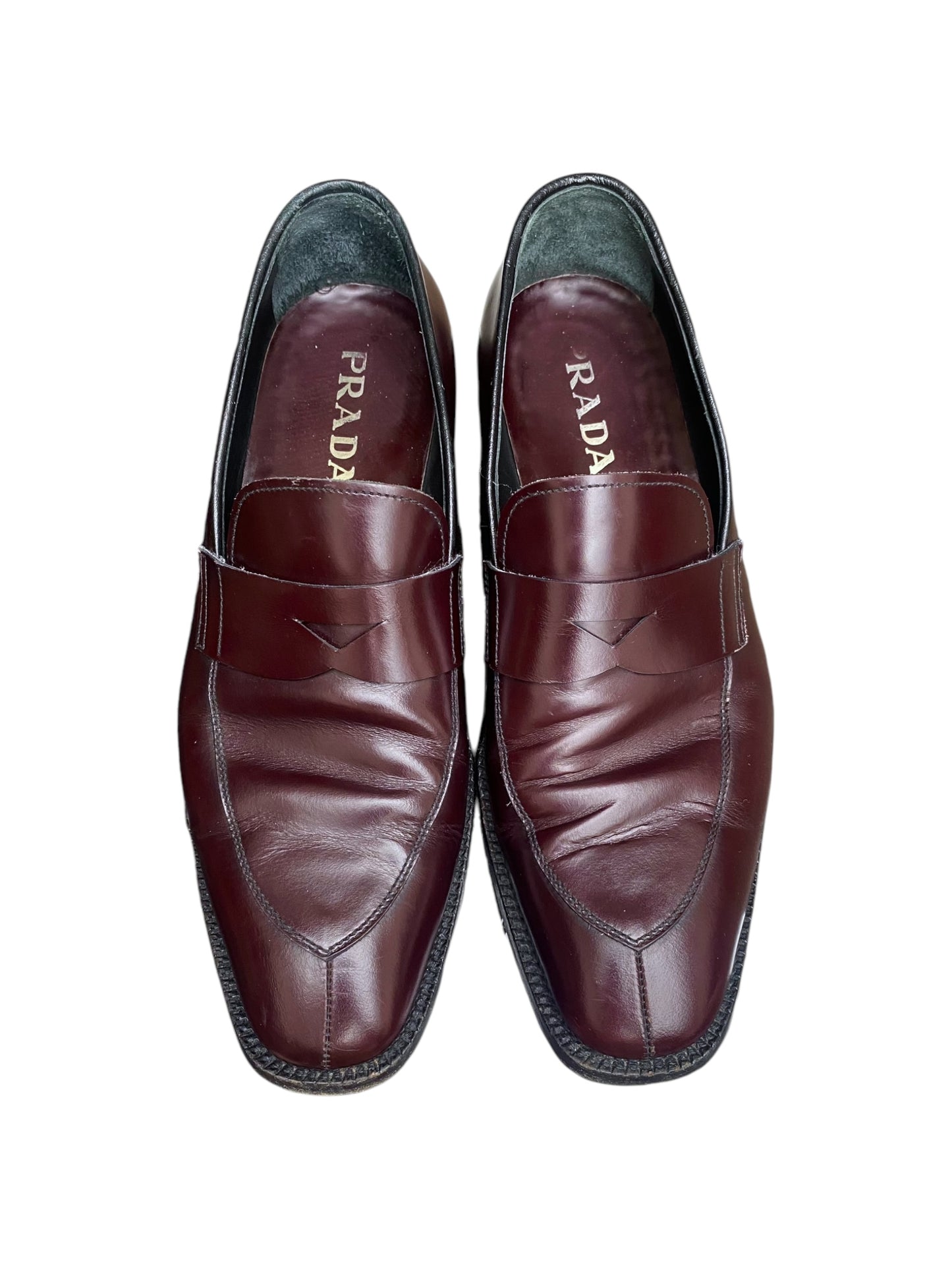 Vintage unisex Prada leather loafers size 40
