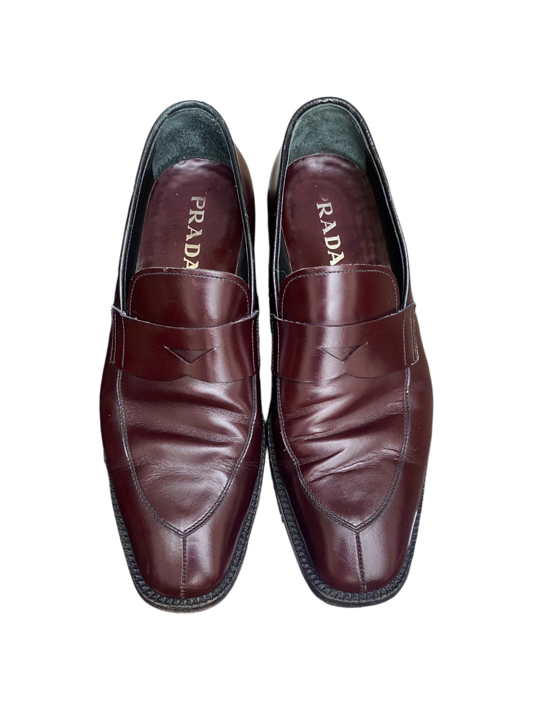 Vintage unisex Prada leather loafers size 40