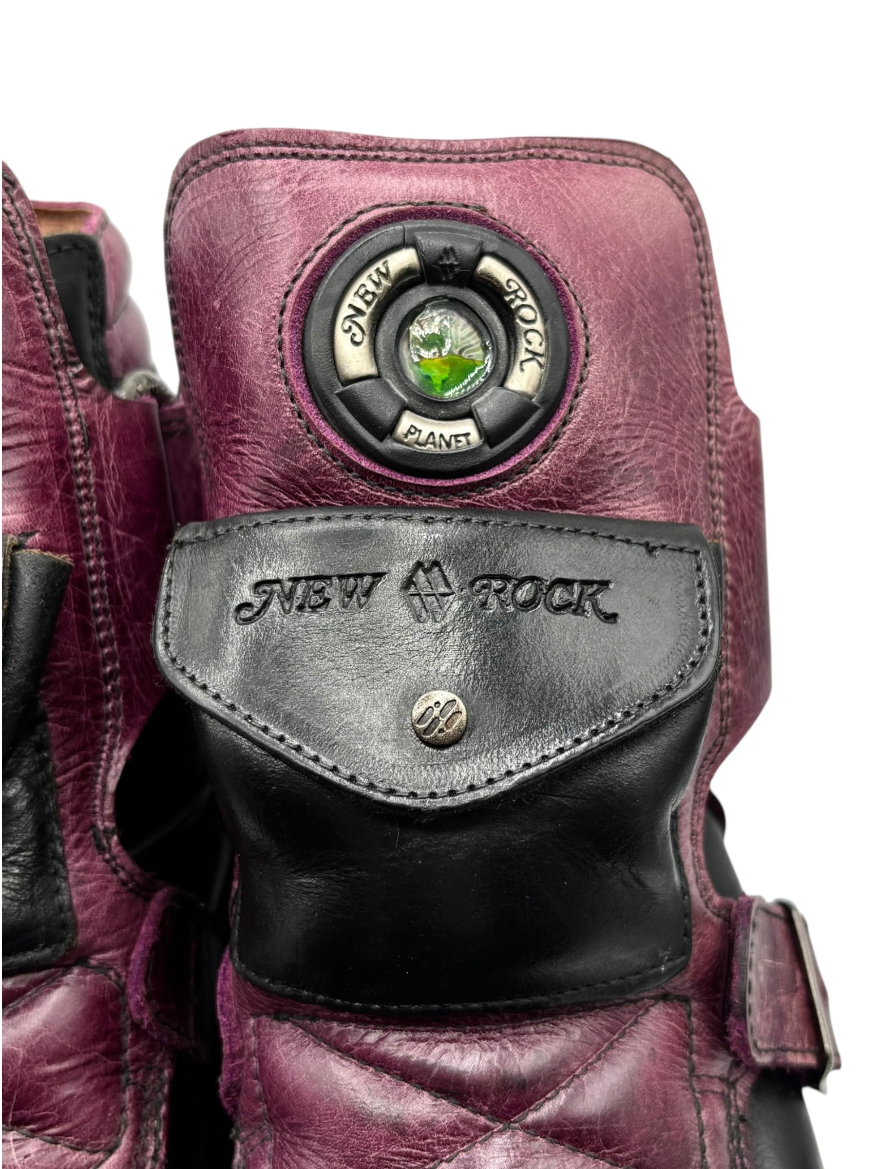 Vintage 90s New Rock neptuno pouch platform boots size 40