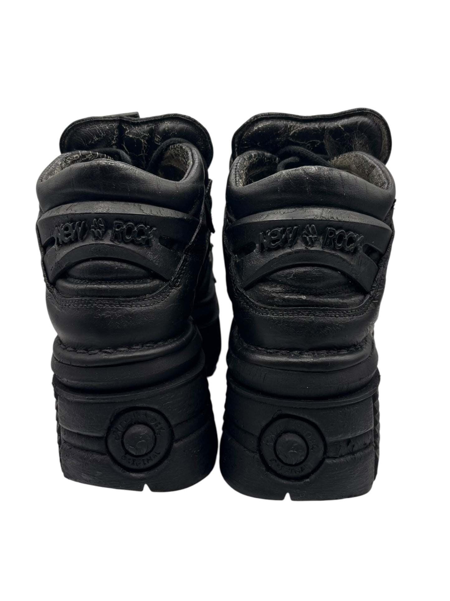 New Rock M-106 black and white platform boots size 42