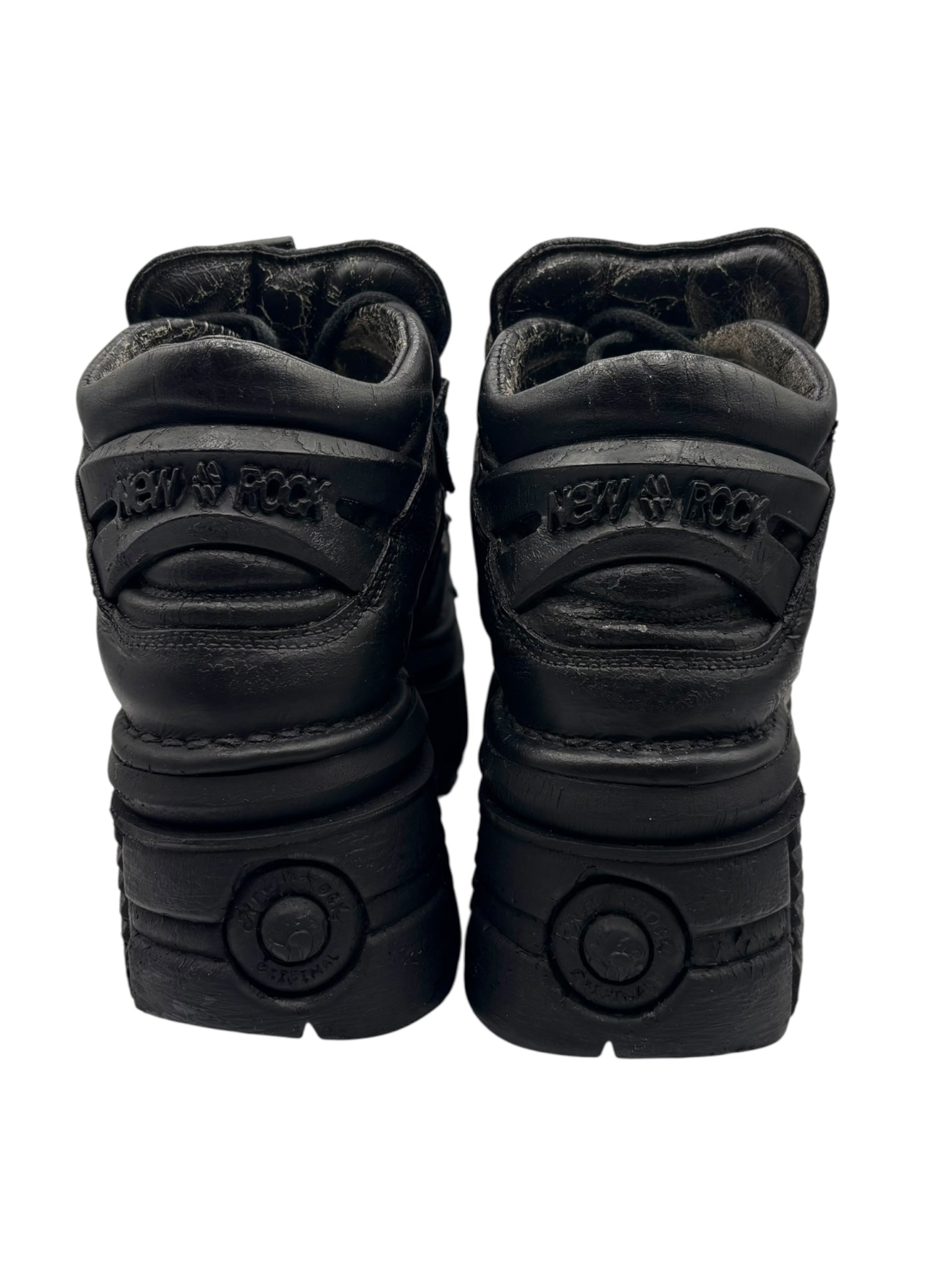 New Rock M-106 black and white platform boots size 42