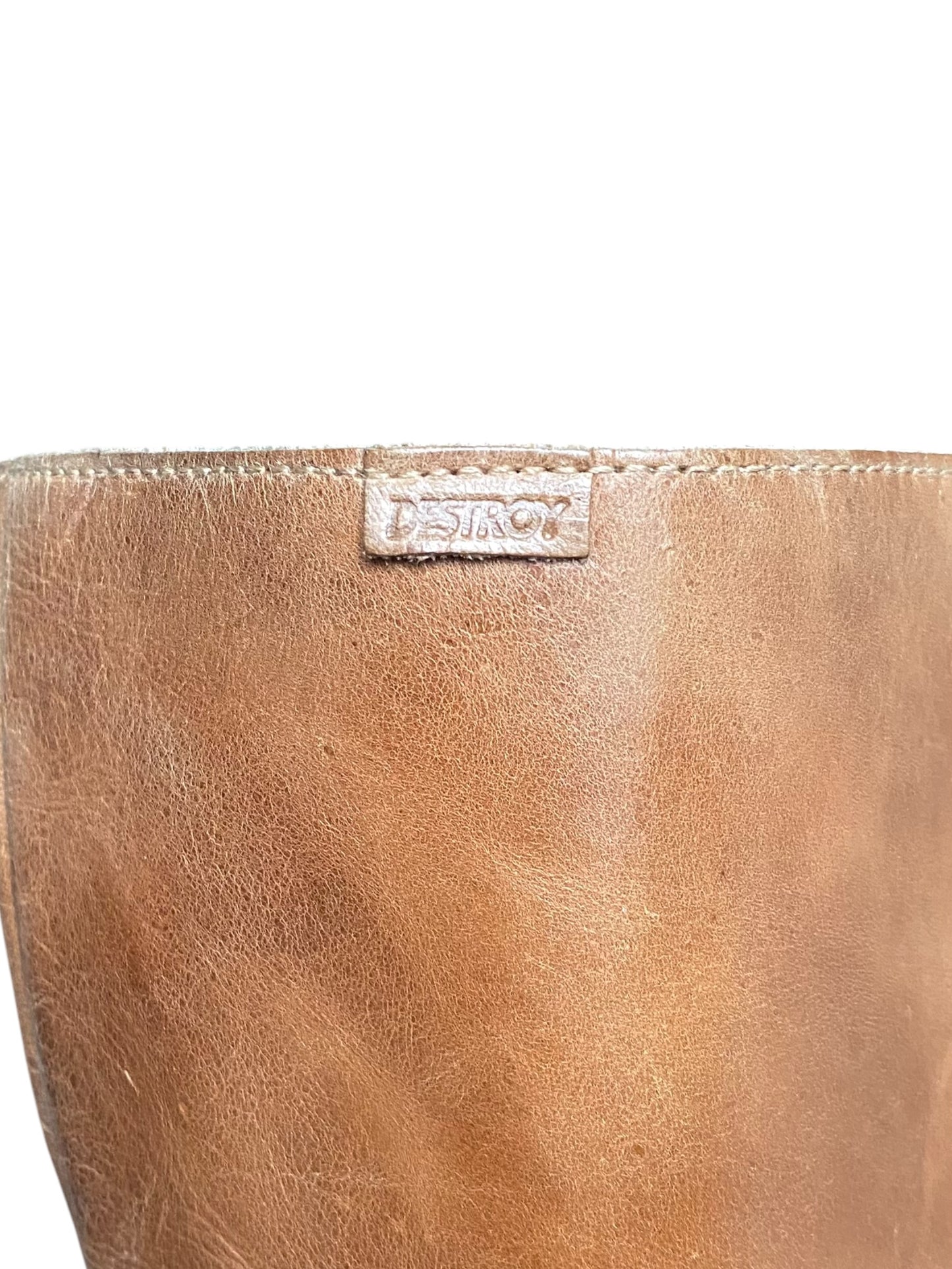 Vintage Destroy block platform leather boots size 41