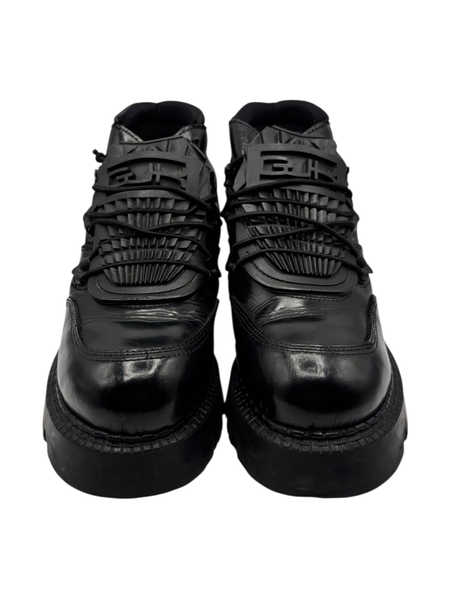 Vintage Gordon Jack lace-up leather platform boots size 39