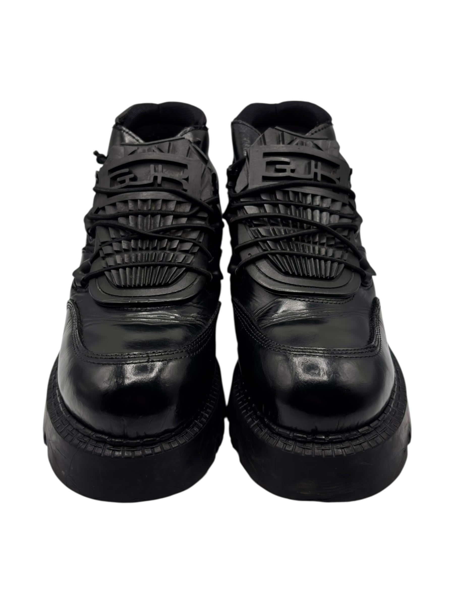 Vintage Gordon Jack lace-up leather platform boots size 39