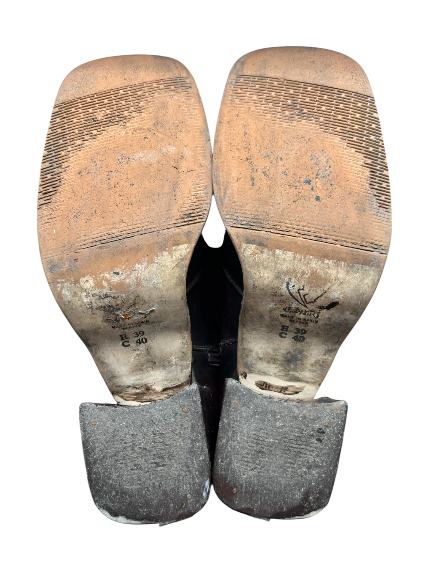 Beautiful vintage El Dantes brown leather boots size 38